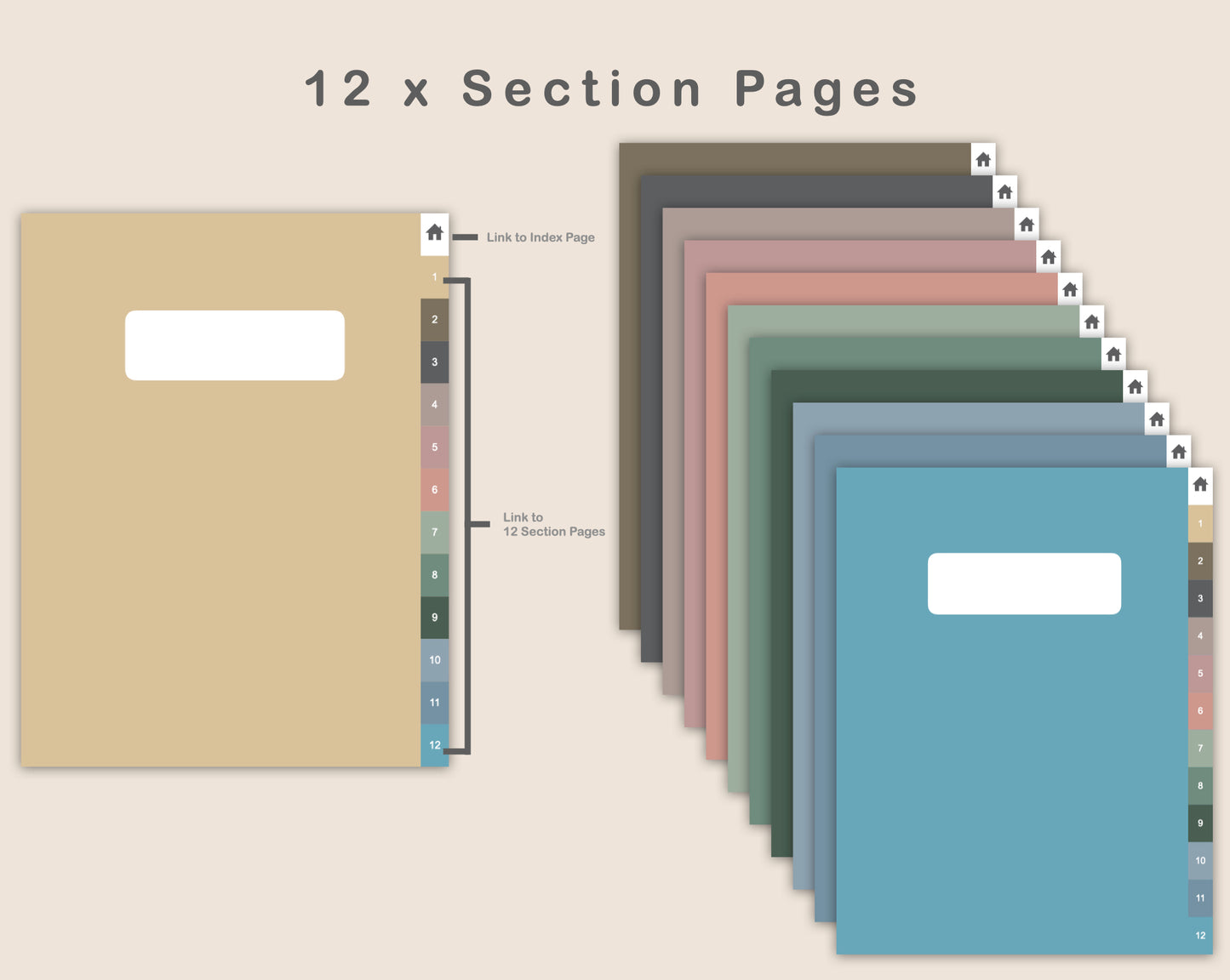Digital Project Planner - Portrait - Muted