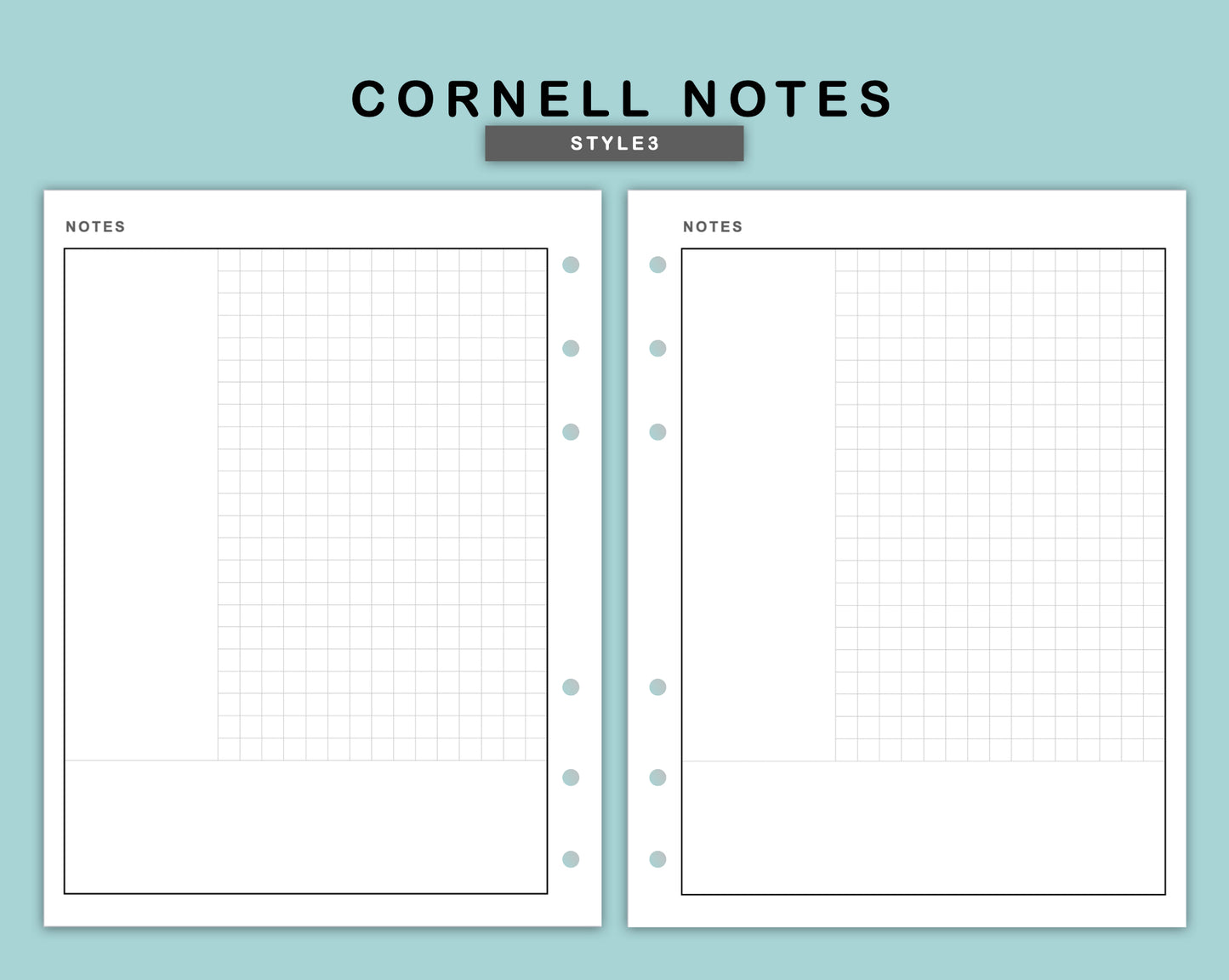 B6 Wide Inserts - Cornell Notes