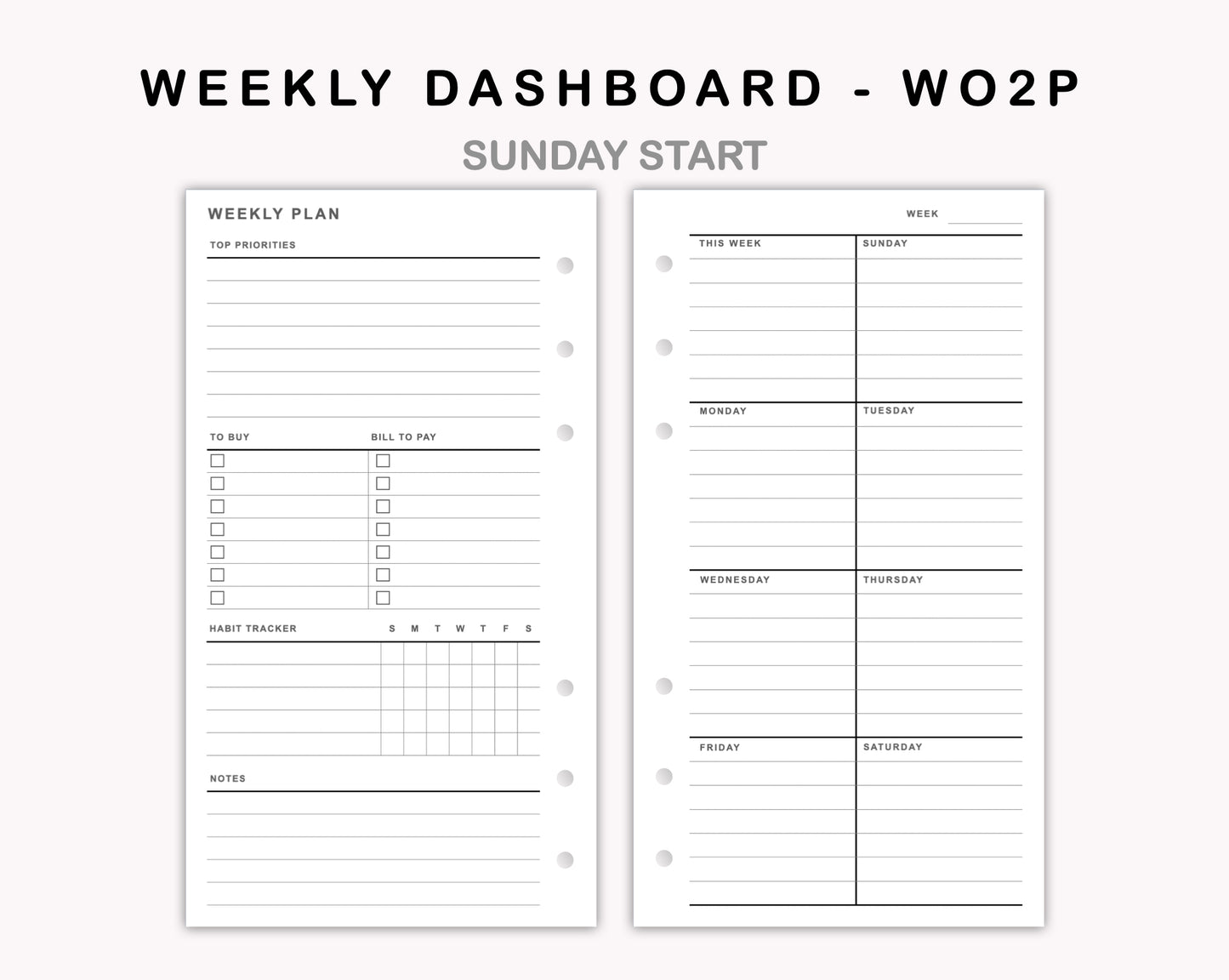 Personal Inserts - Weekly Dashboard