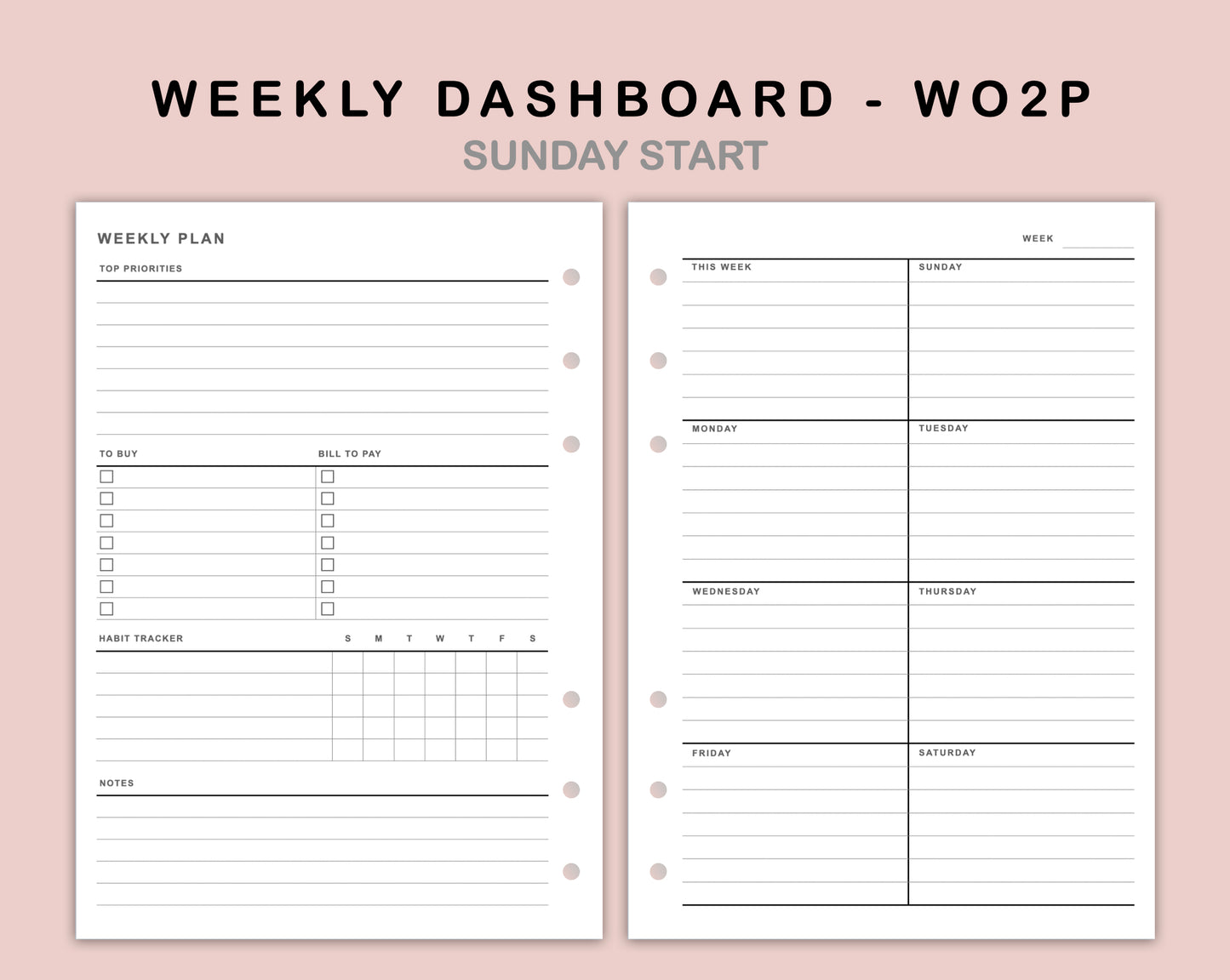 B6 Inserts - Weekly Dashboard