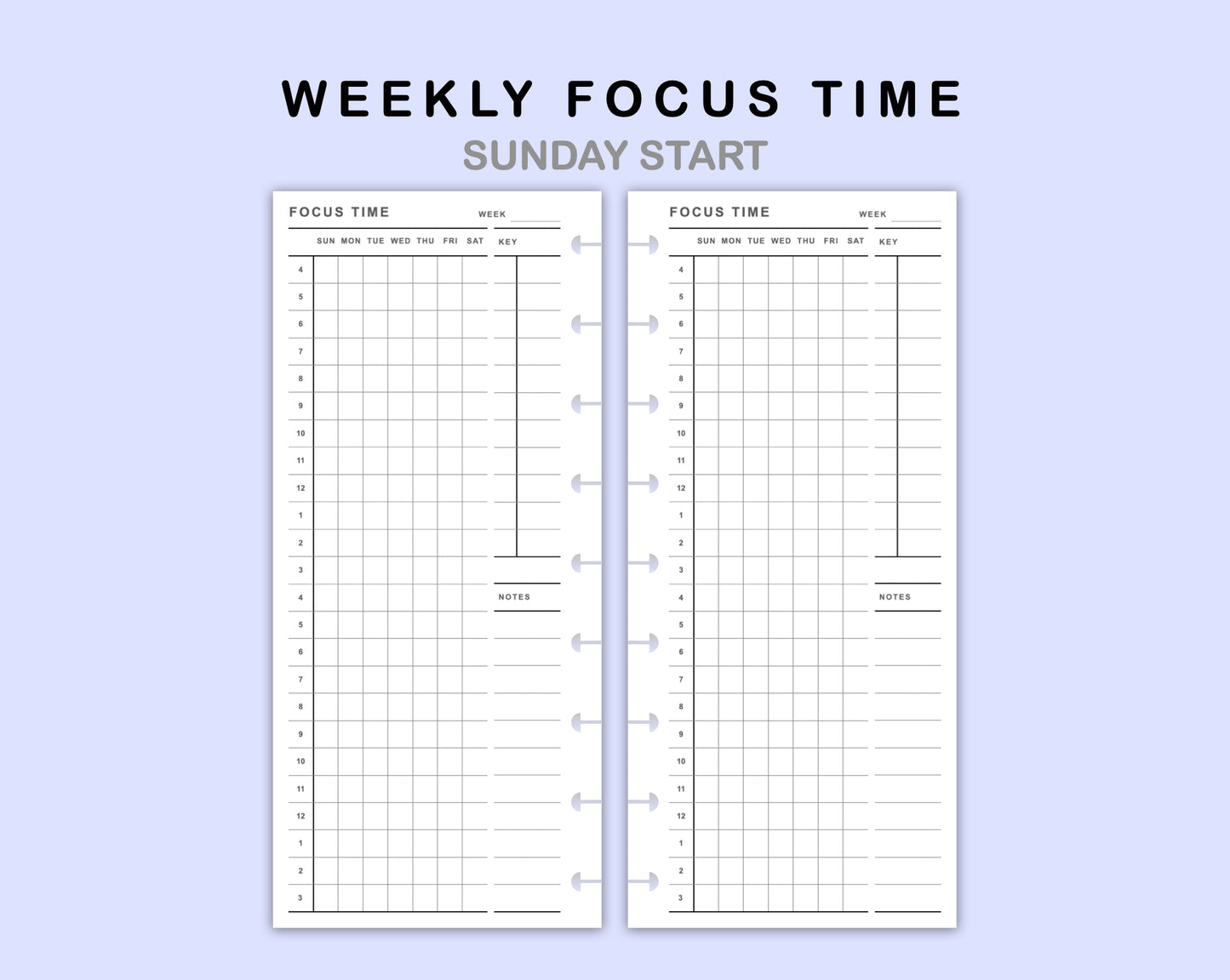 Skinny Classic HP Inserts - Weekly Focus Time