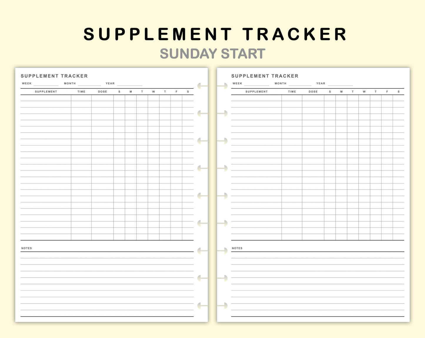 Classic HP Inserts - Supplement Tracker