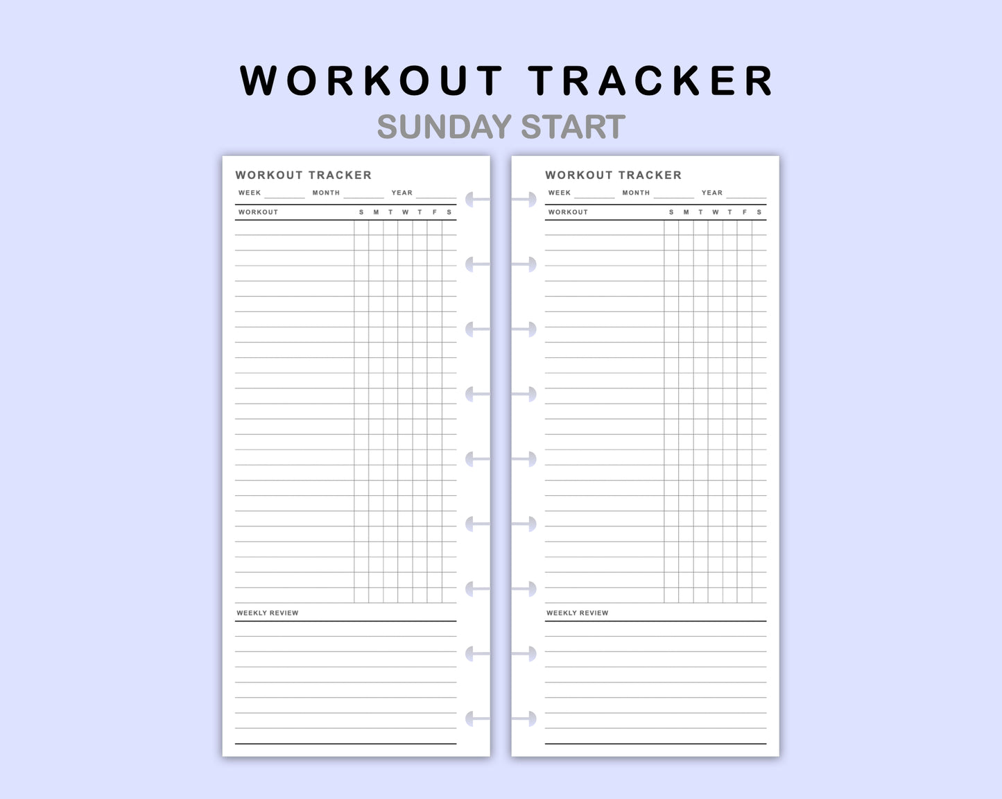 Skinny Classic HP Inserts - Workout Tracker