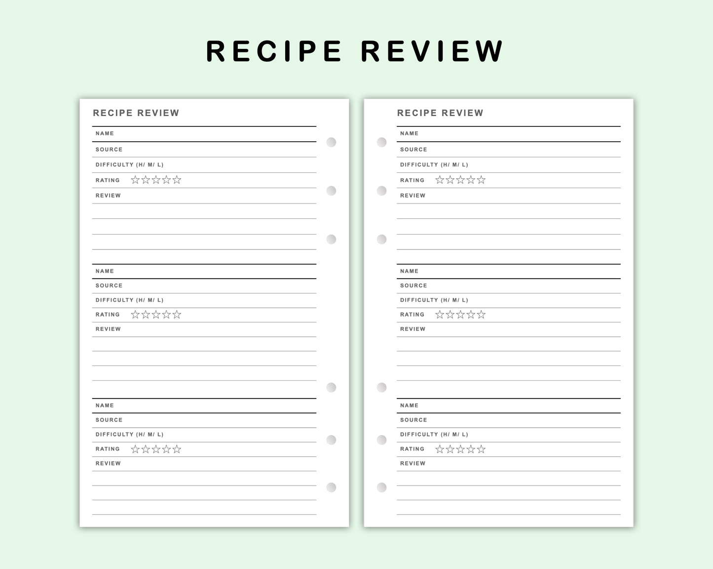 FC Compact Inserts - Recipe