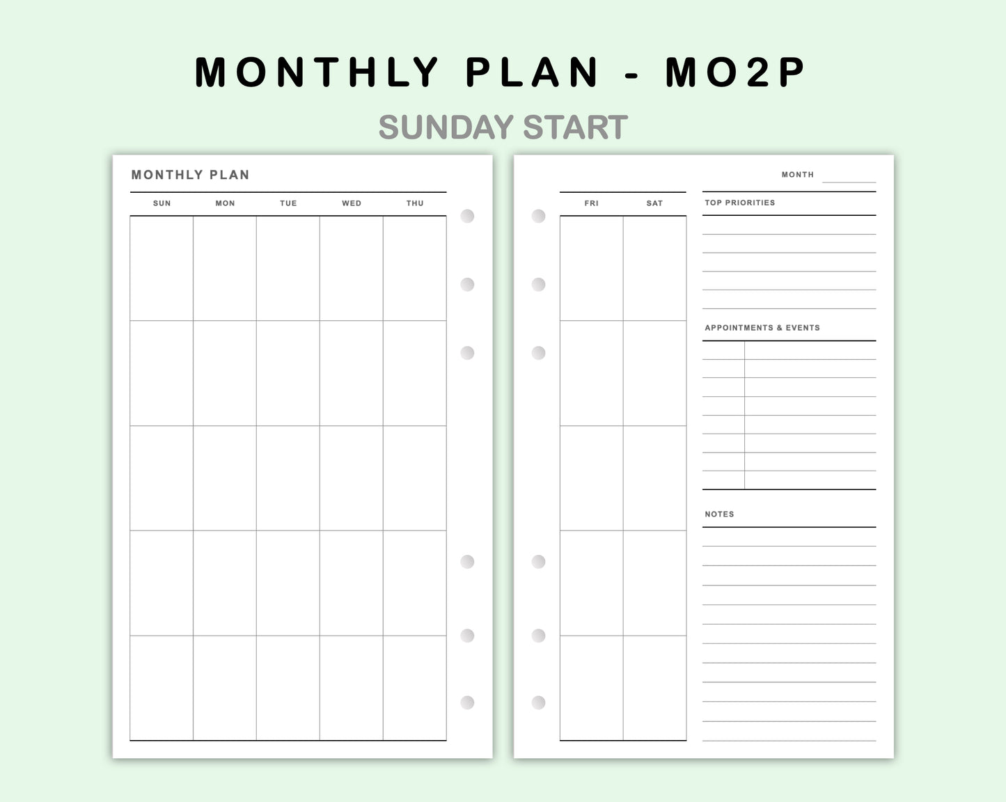 FC Compact Inserts - Monthly Plan - MO2P - with Top Priority