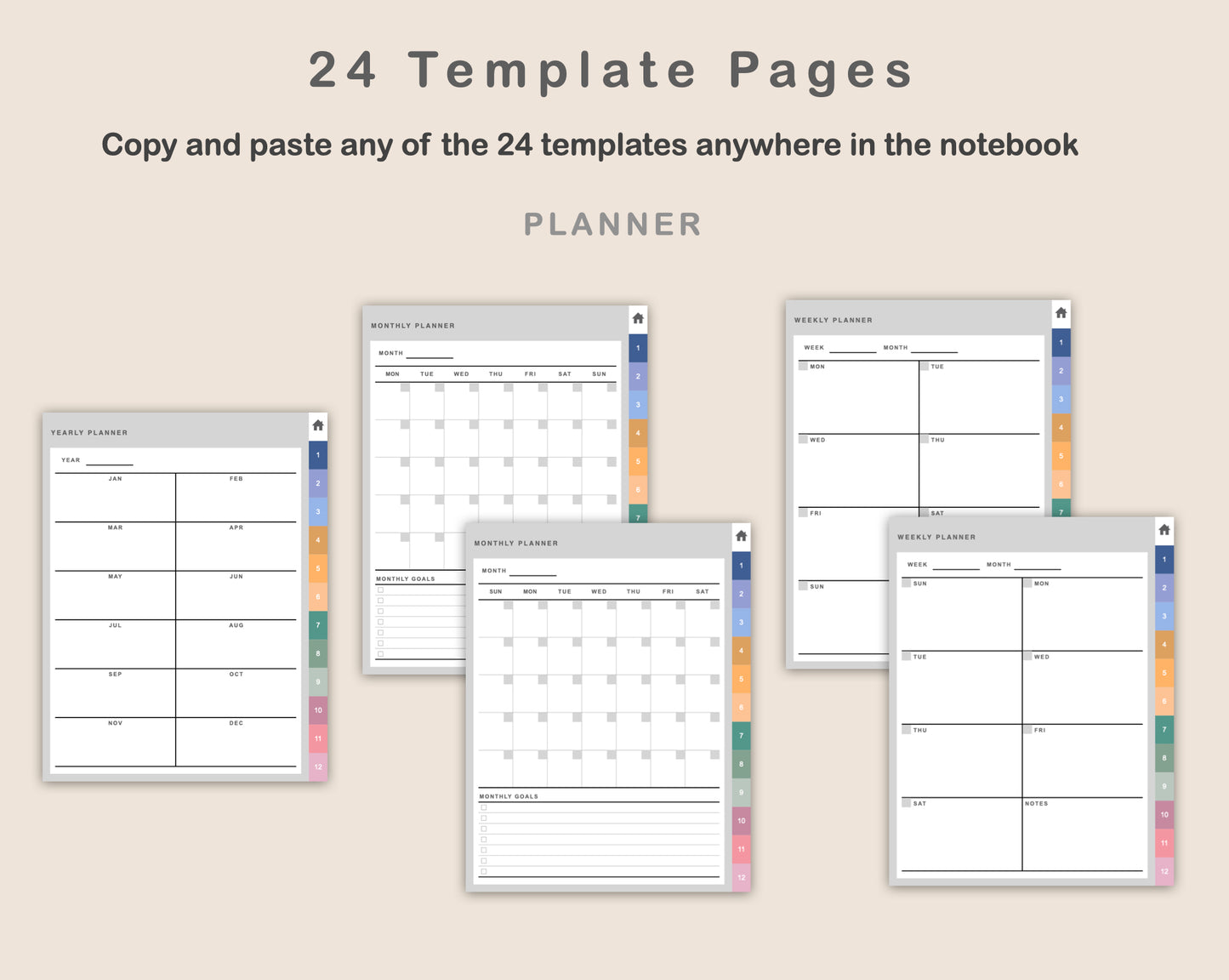 Digital Project Planner - Portrait - Spring