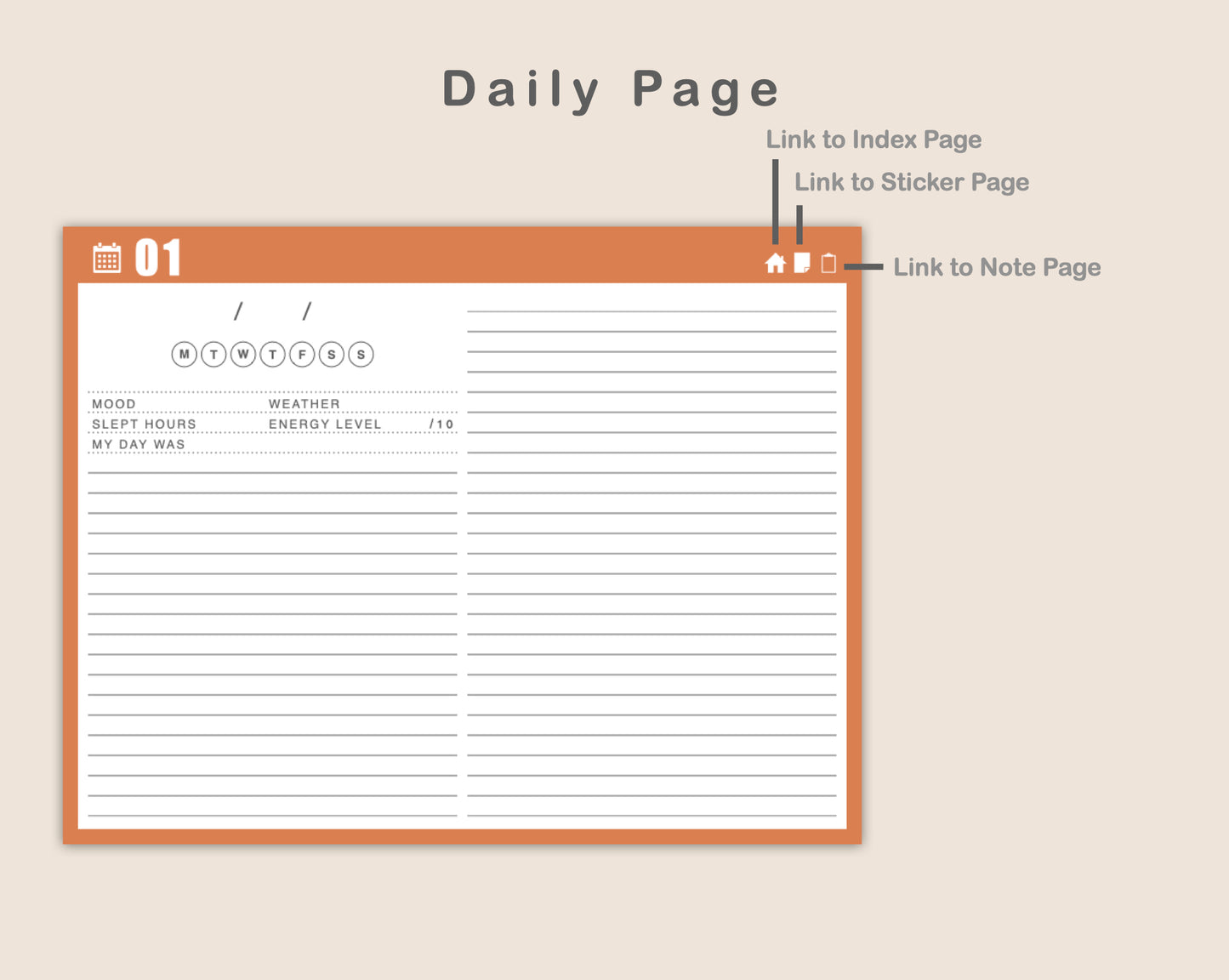31 Day Digital Journal - Landscape - Boho