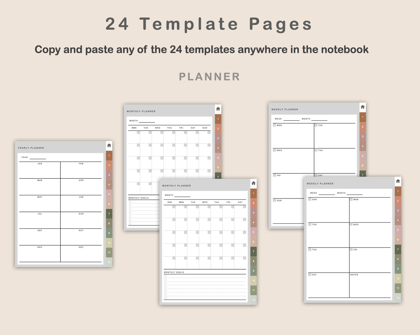 Digital Project Planner - Portrait - Neutral