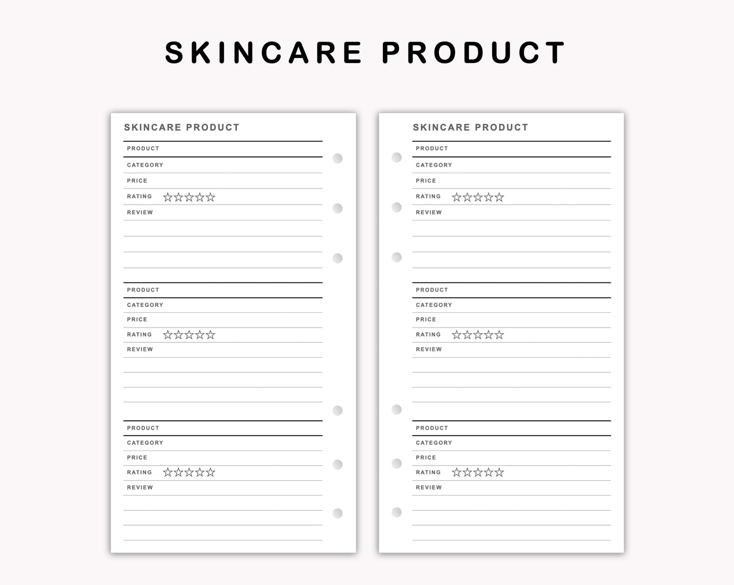 Personal Inserts - Skincare Routine