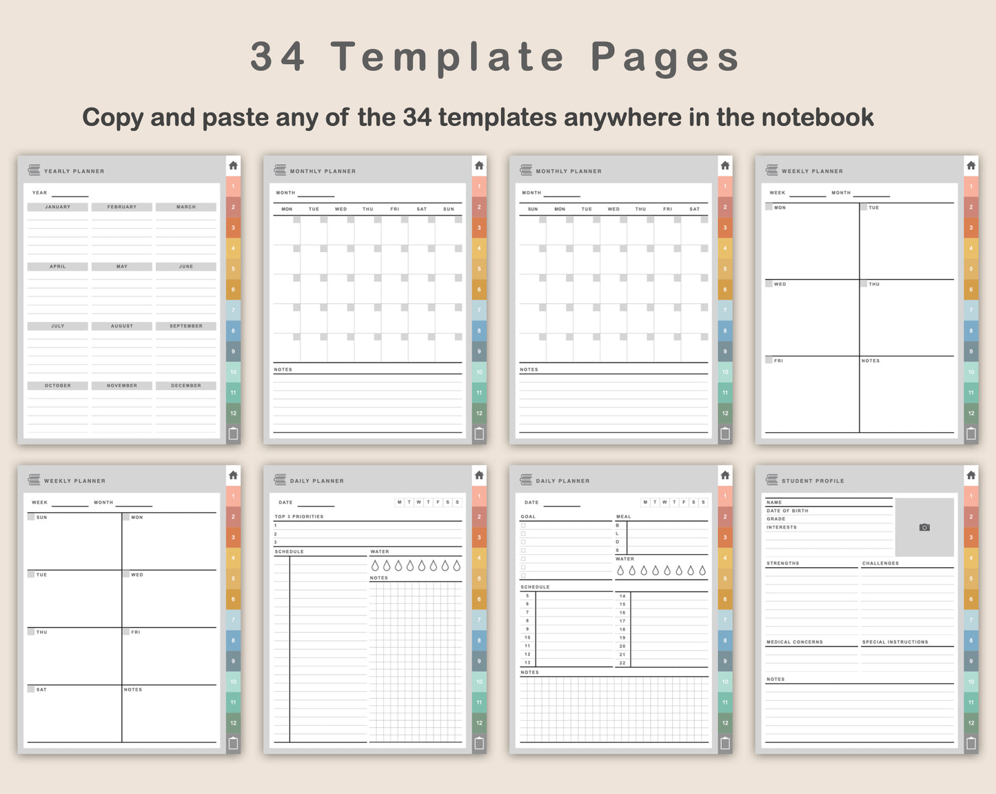 Digital Homeschool Planner - Boho