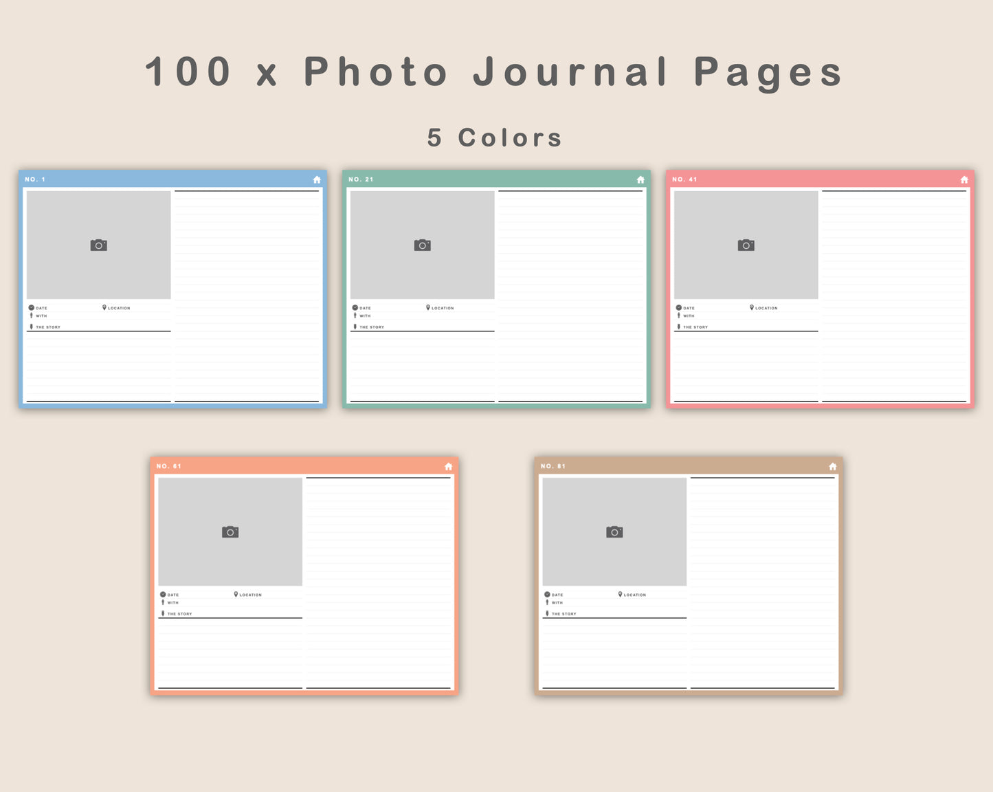 100 Digital Photo Album - Pastel