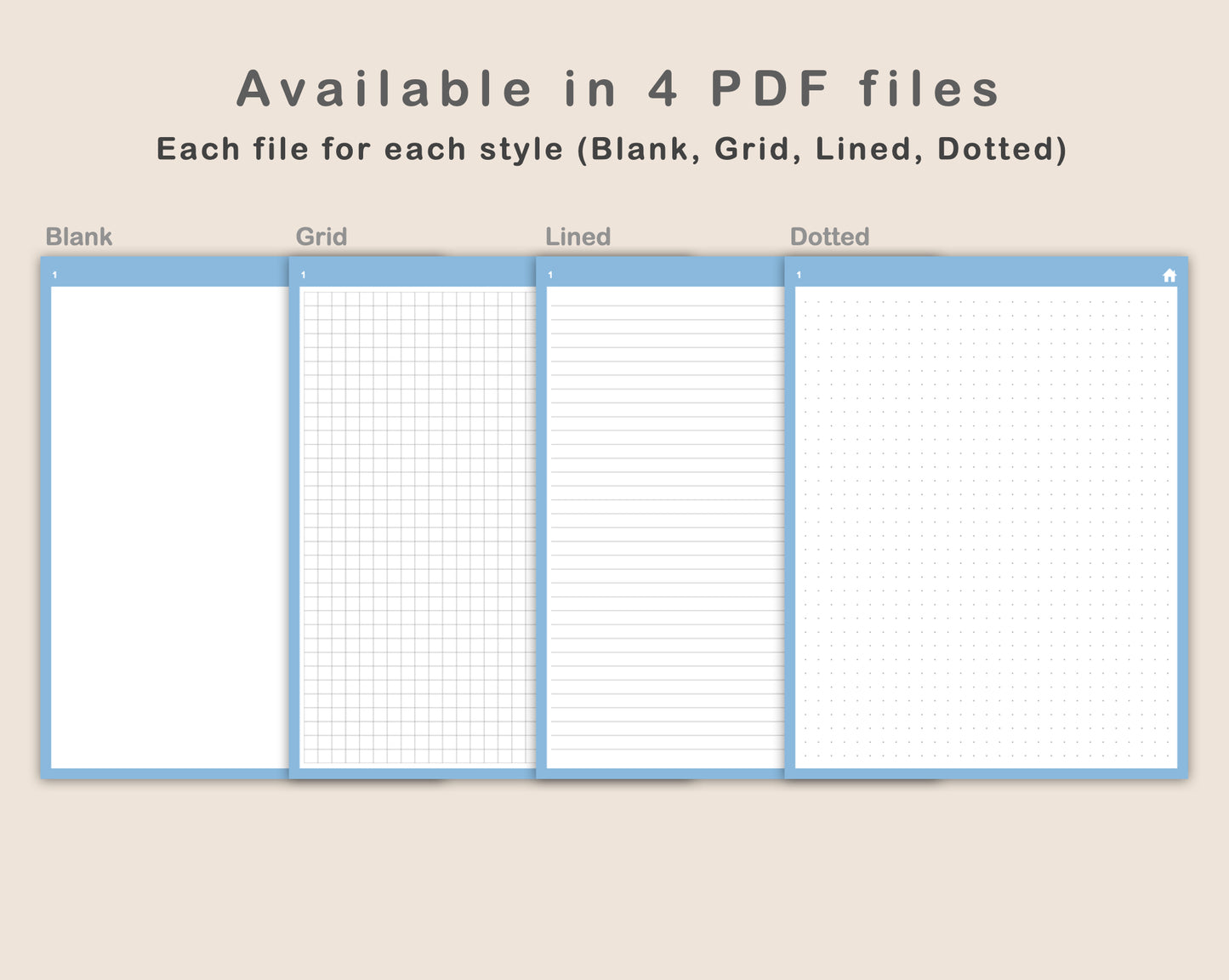 Digital Bullet Journal 200 Pages - Portrait - Pastel