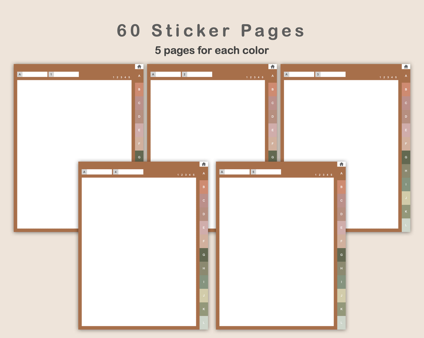 Digital Sticker Book - Portrait - Neutral