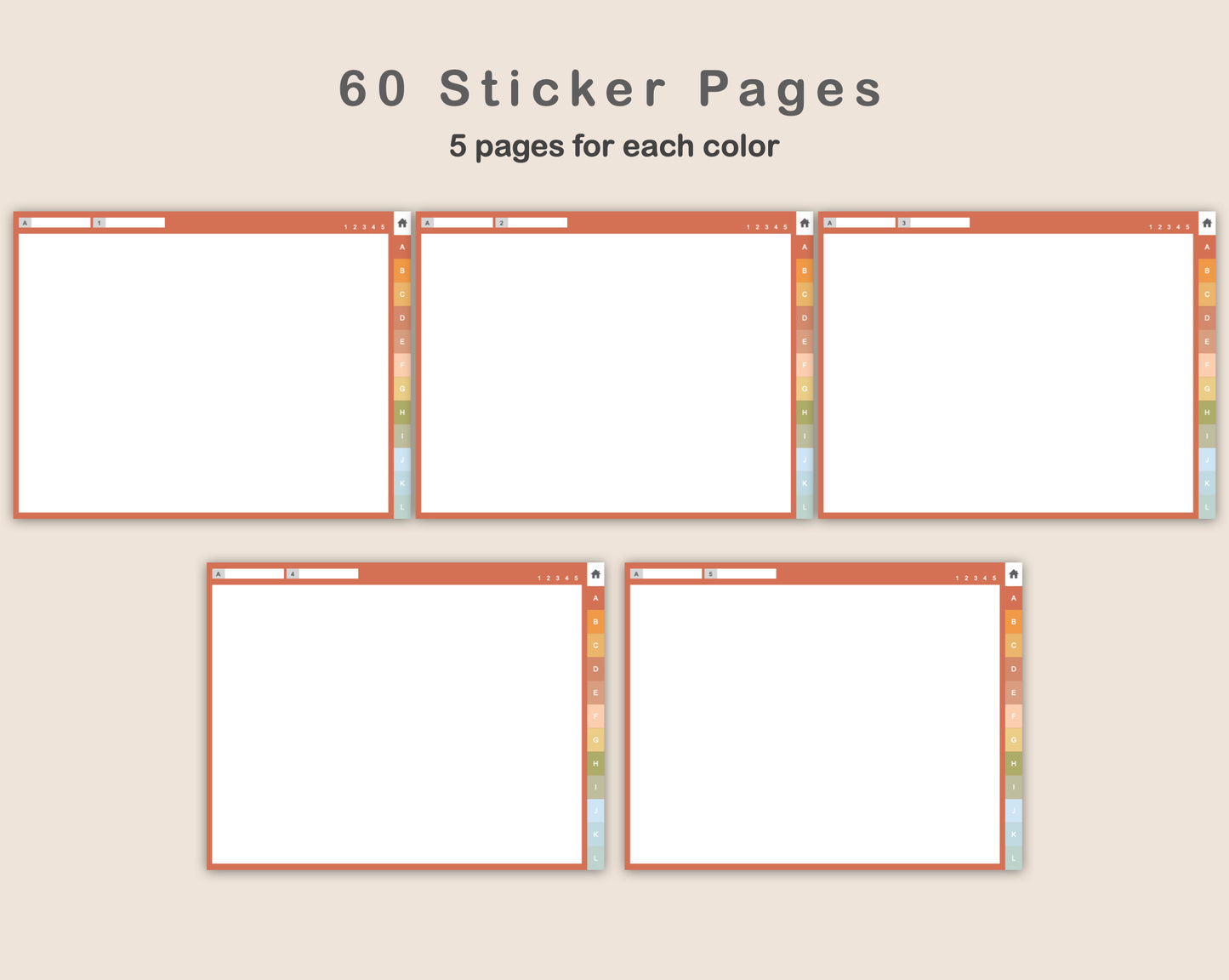 Digital Sticker Book - Landscape - Autumn