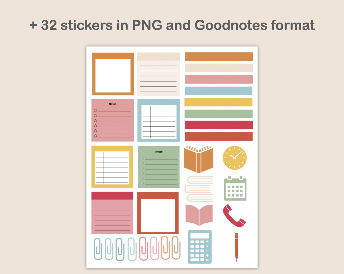 Digital Notebook 8 Tab - Landscape - Bright Summer