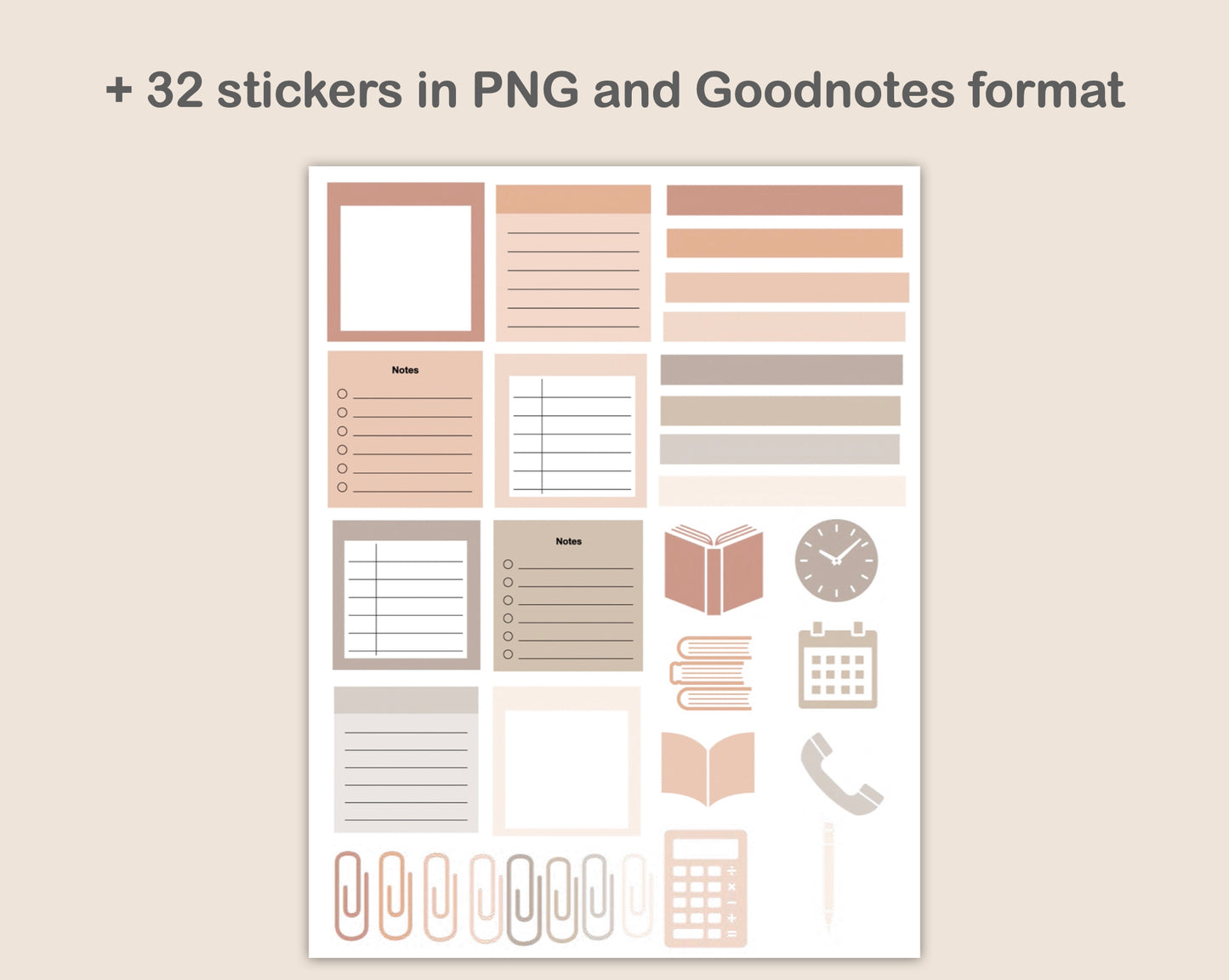 Digital Notebook 8 Tab - Landscape - Neutral