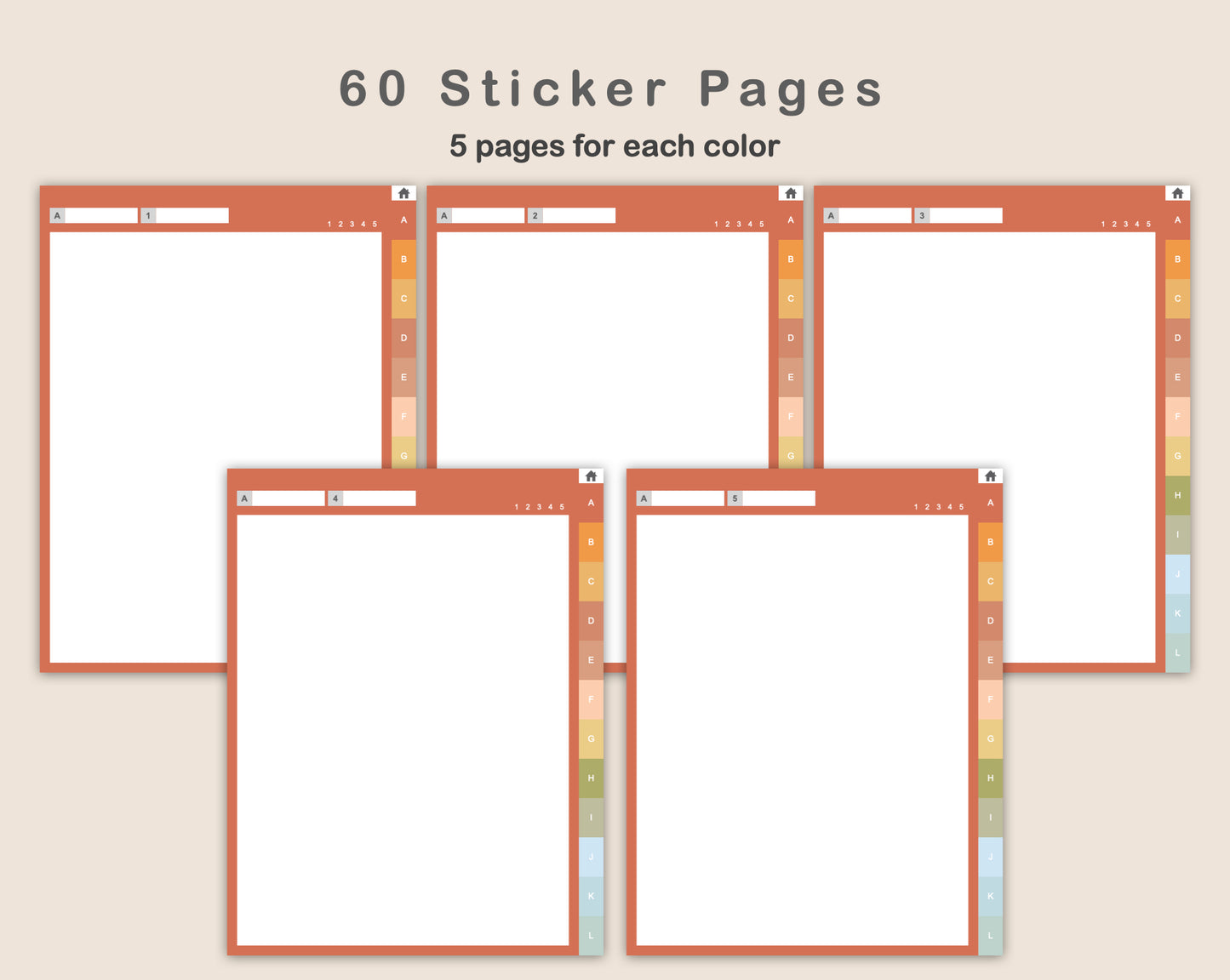 Digital Sticker Book - Portrait - Autumn