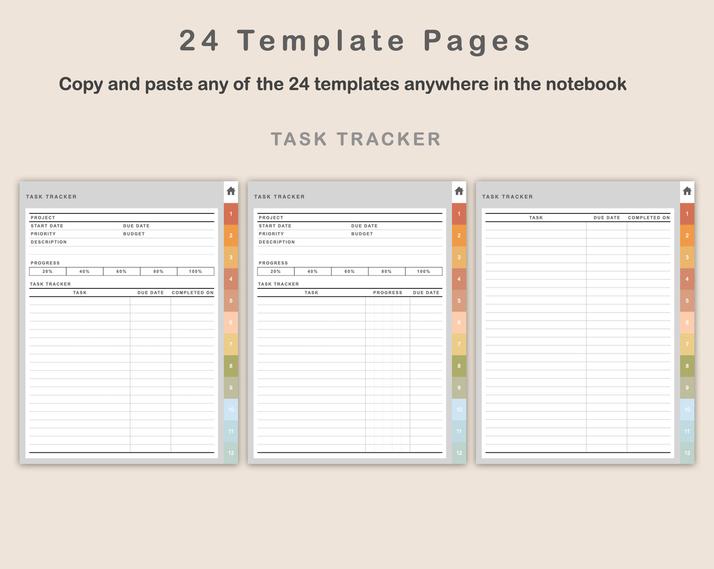 Digital Project Planner - Portrait - Autumn