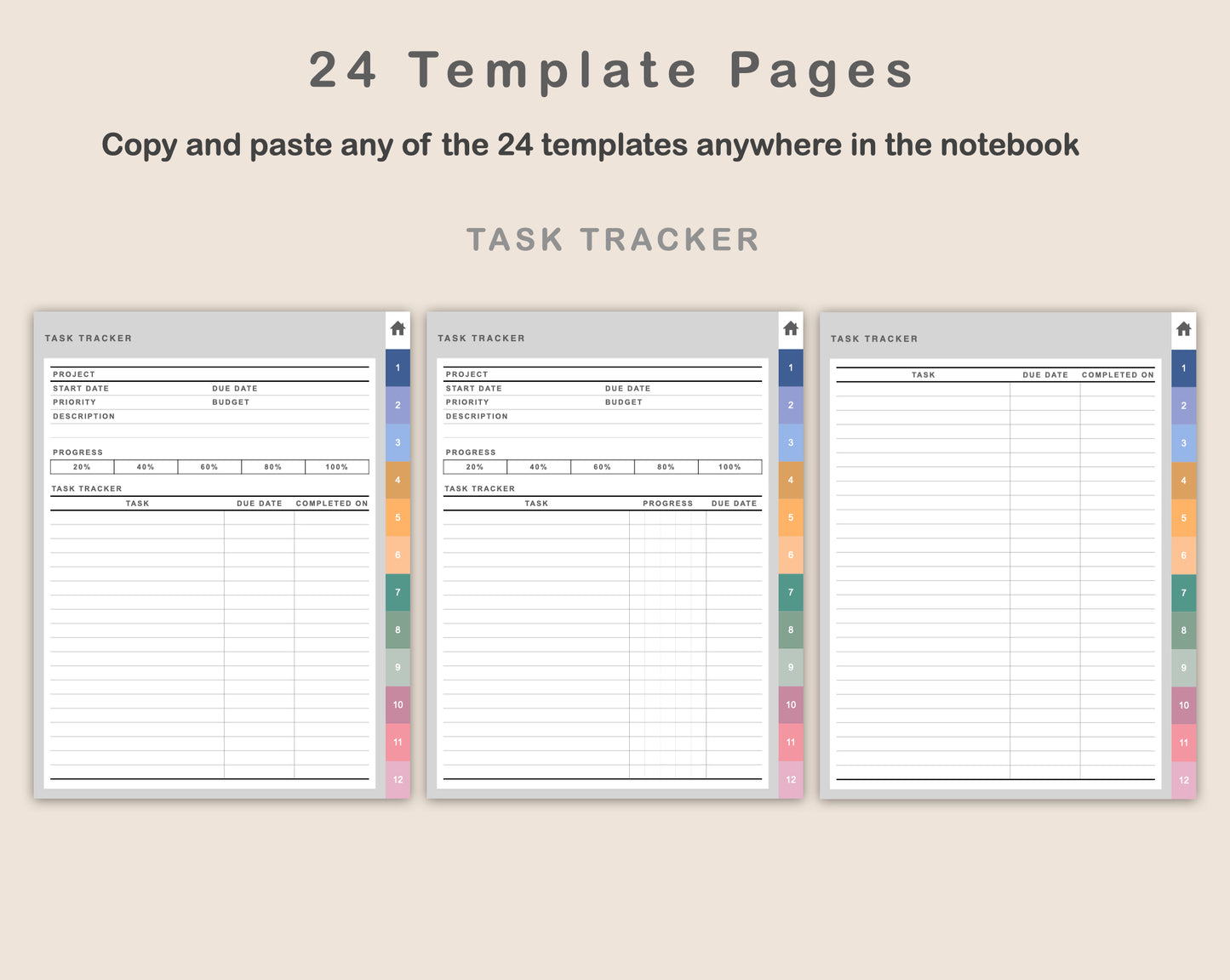 Digital Project Planner - Portrait - Spring