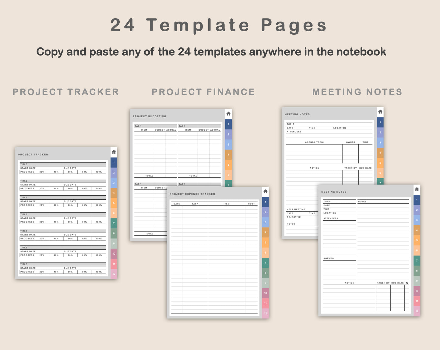 Digital Project Planner - Portrait - Spring