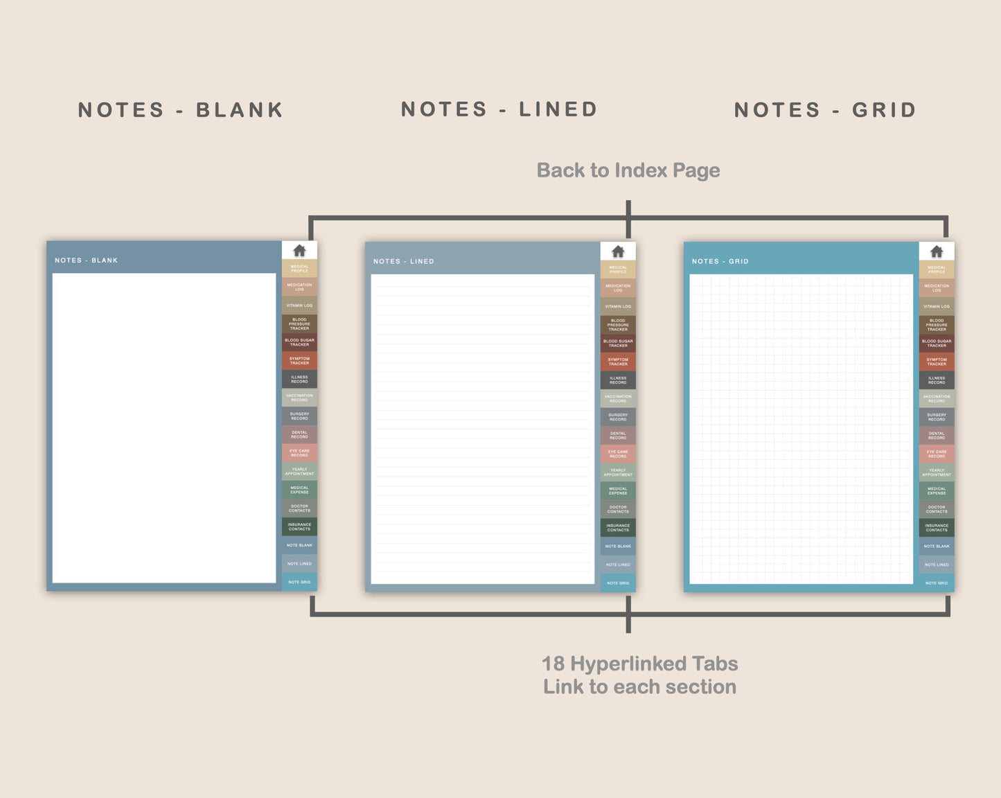 Digital Medical Planner - Muted
