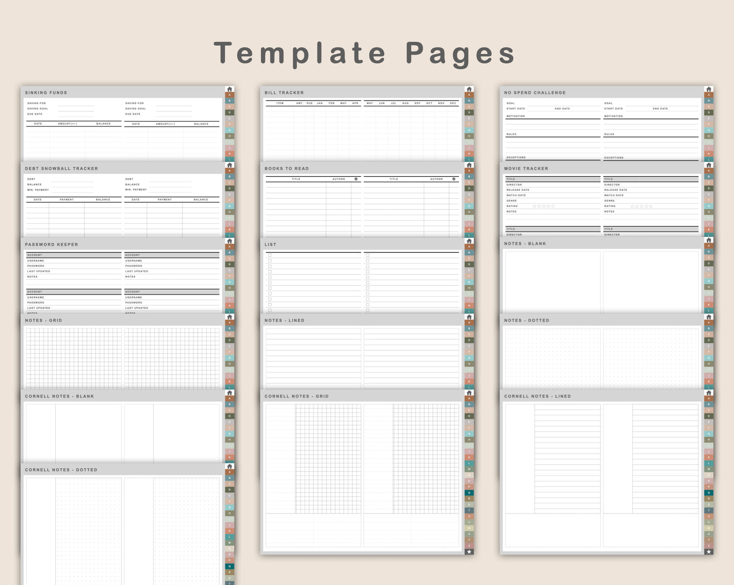 DIY Digital Planner - Landscape -Neutral