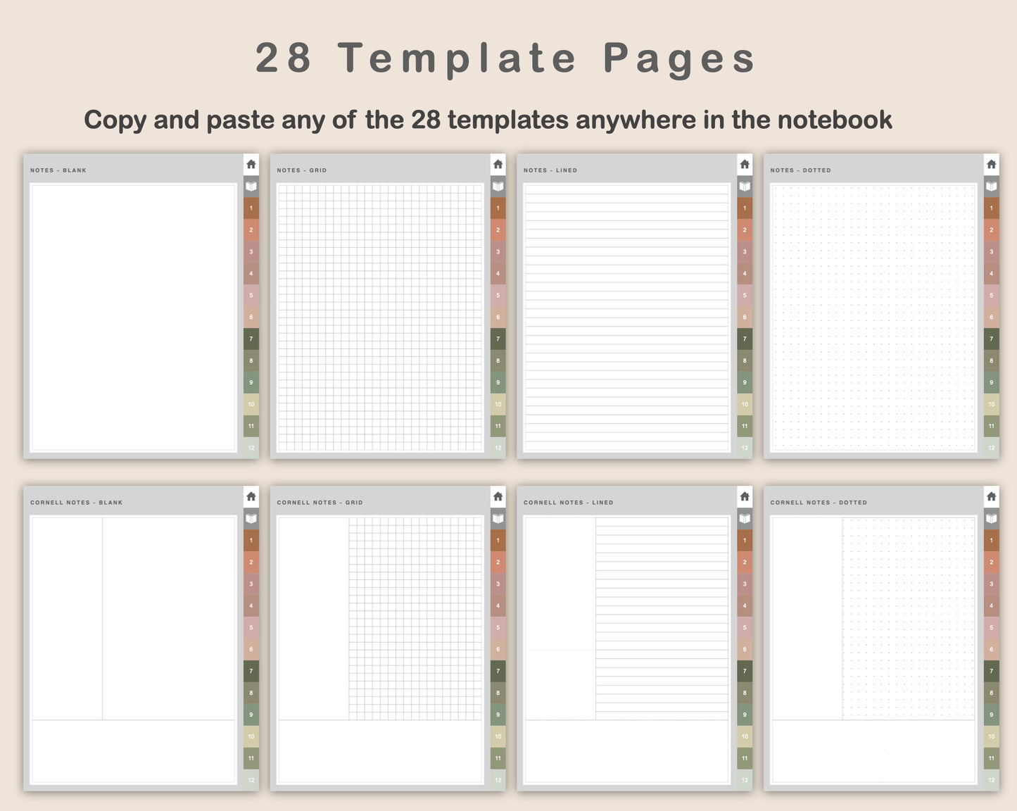 Digital Reading Planner - Portrait - Neutral