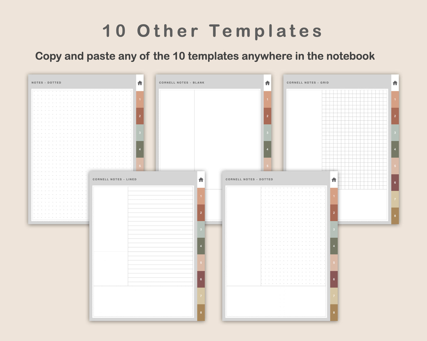 Digital Meeting Notes - Portrait - Earthy