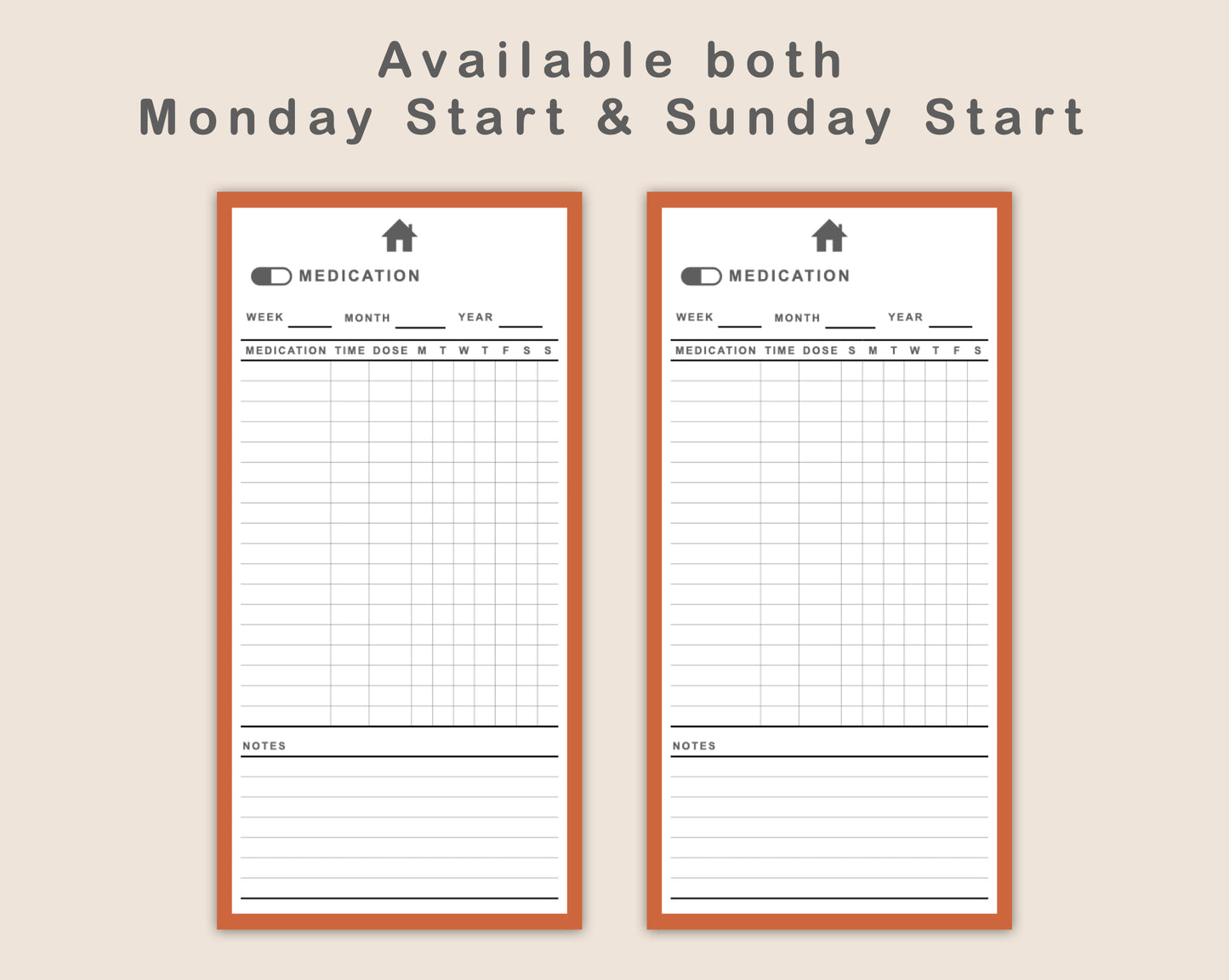 Digital Phone Planner - Vintage