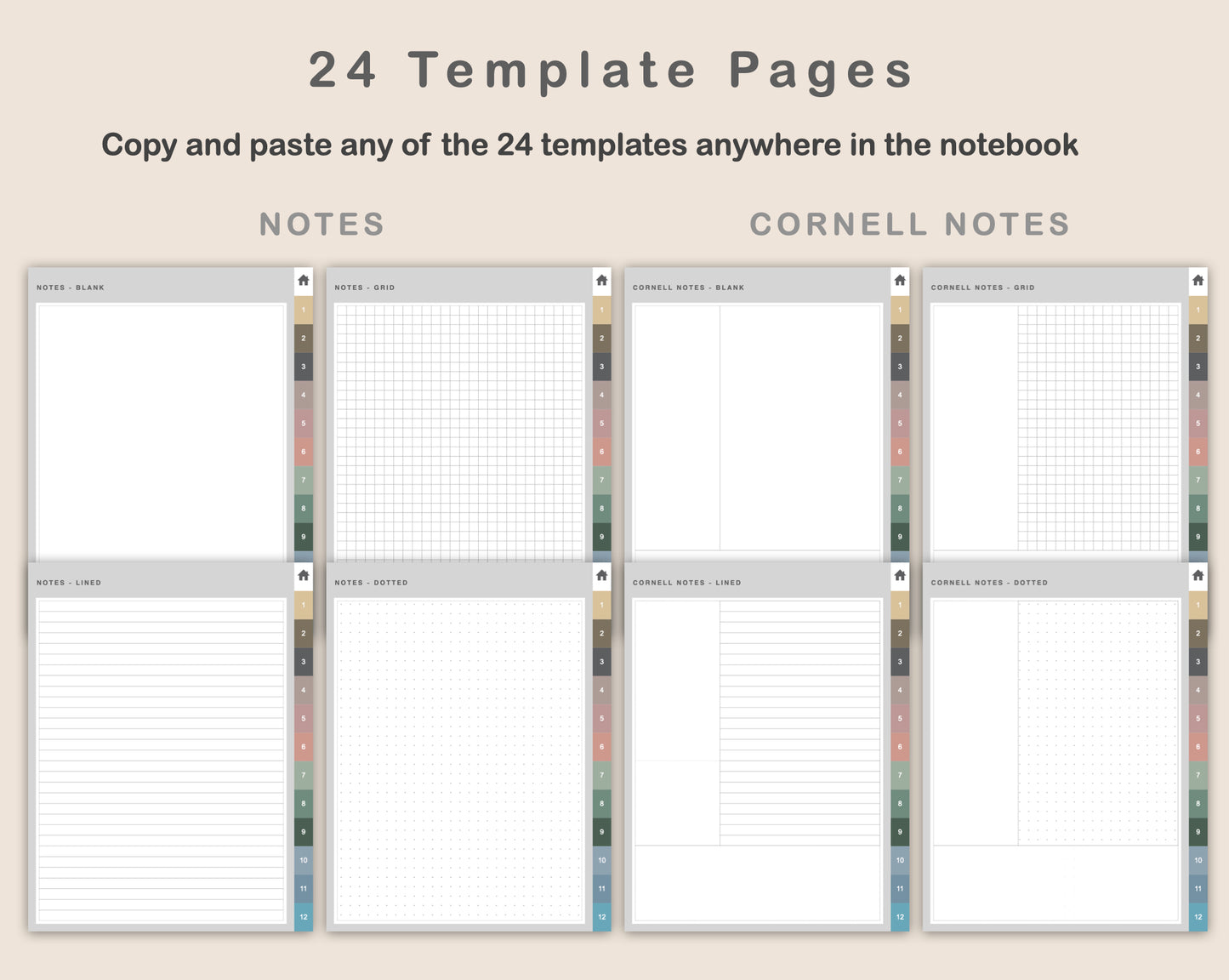 Digital Project Planner - Portrait - Muted