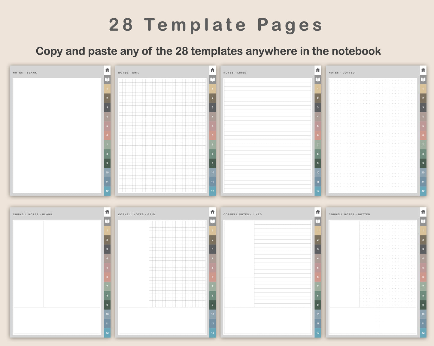 Digital Reading Planner - Portrait - Muted