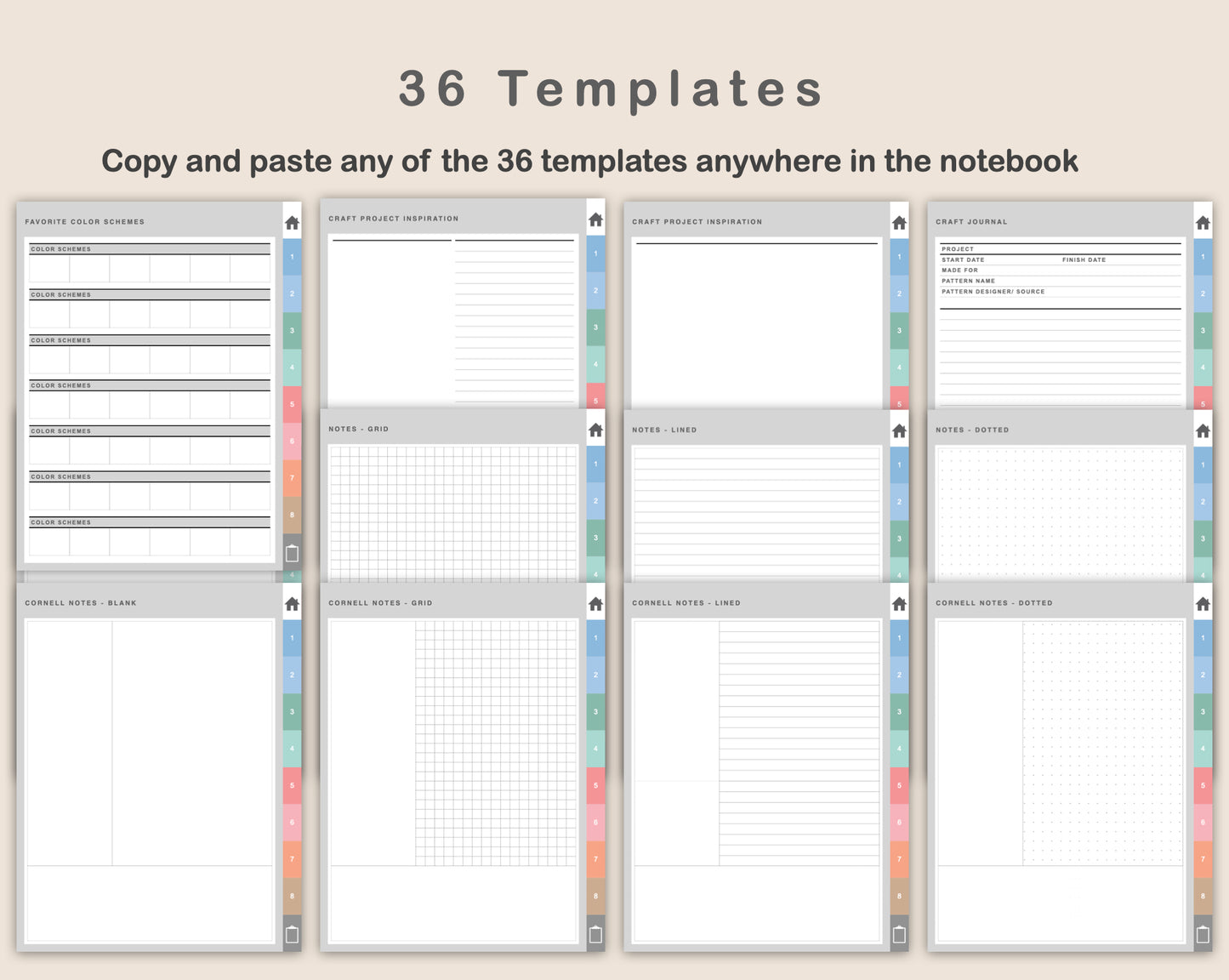 Digital Craft Planner - Pastel