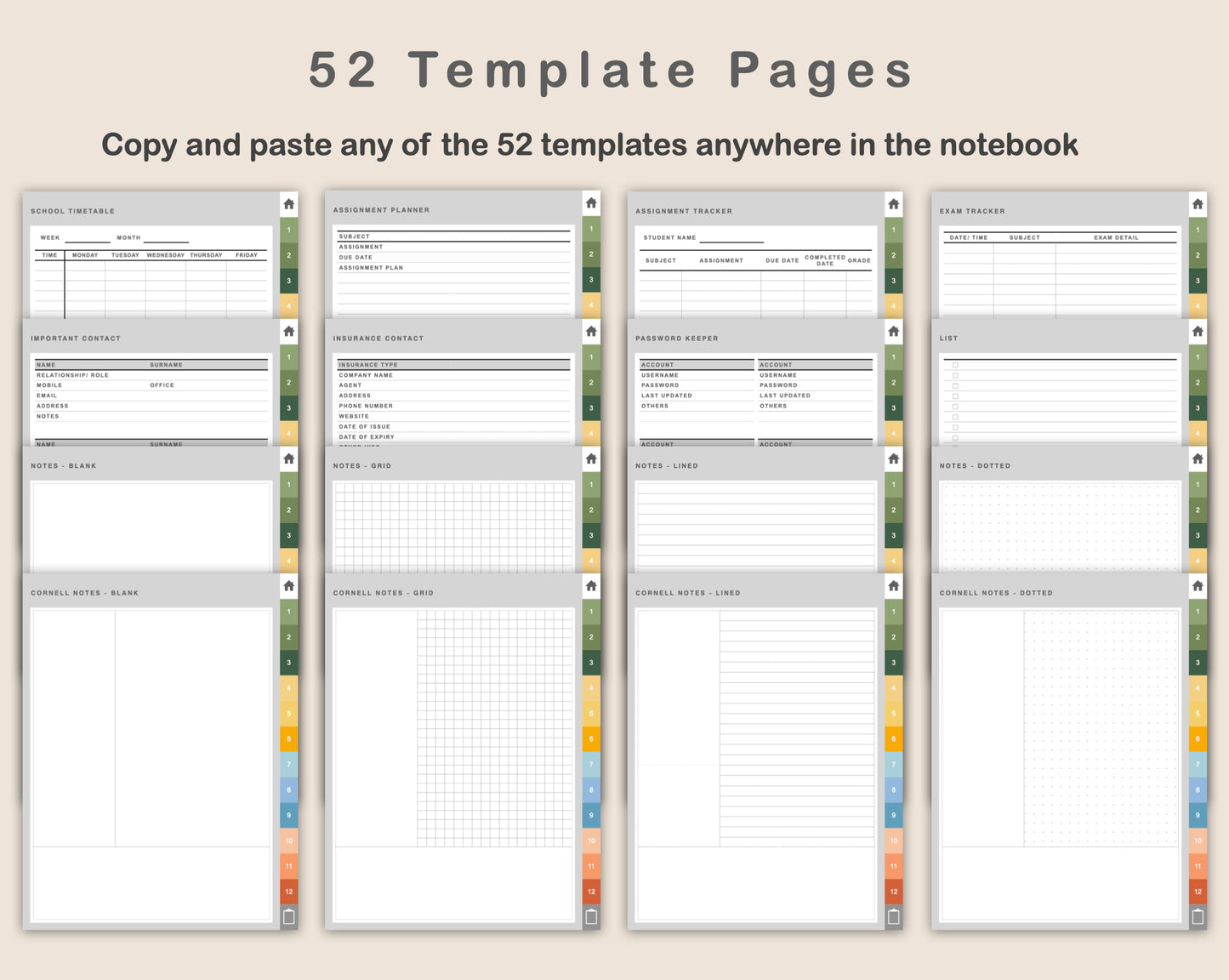 Digital Mom Planner - Bright