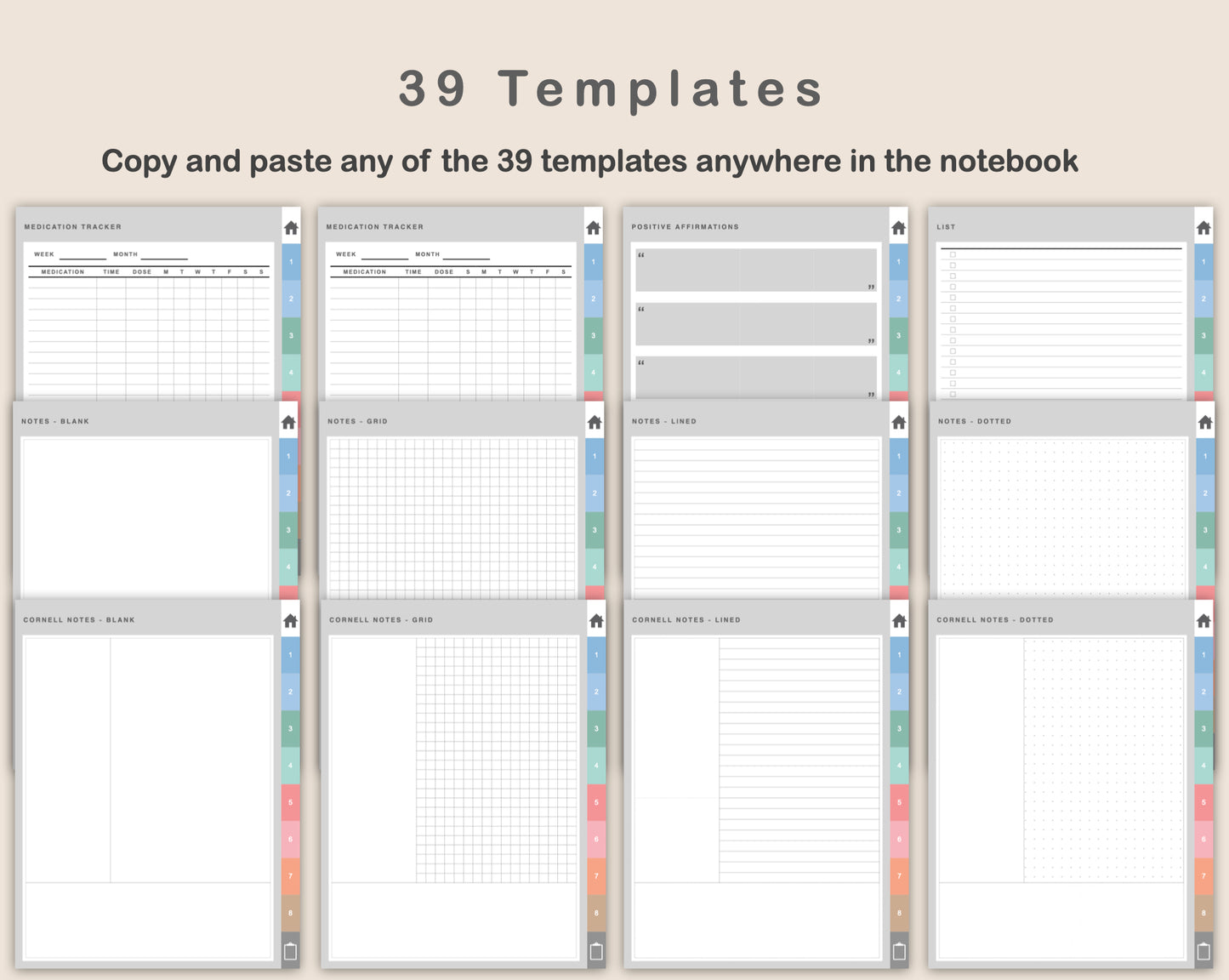 Digital Self Care Planner - Pastel