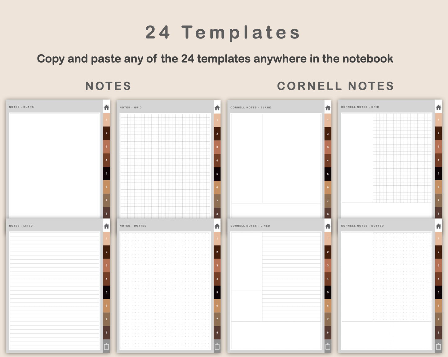 Digital Vocabulary Notebook - Brown Coffee