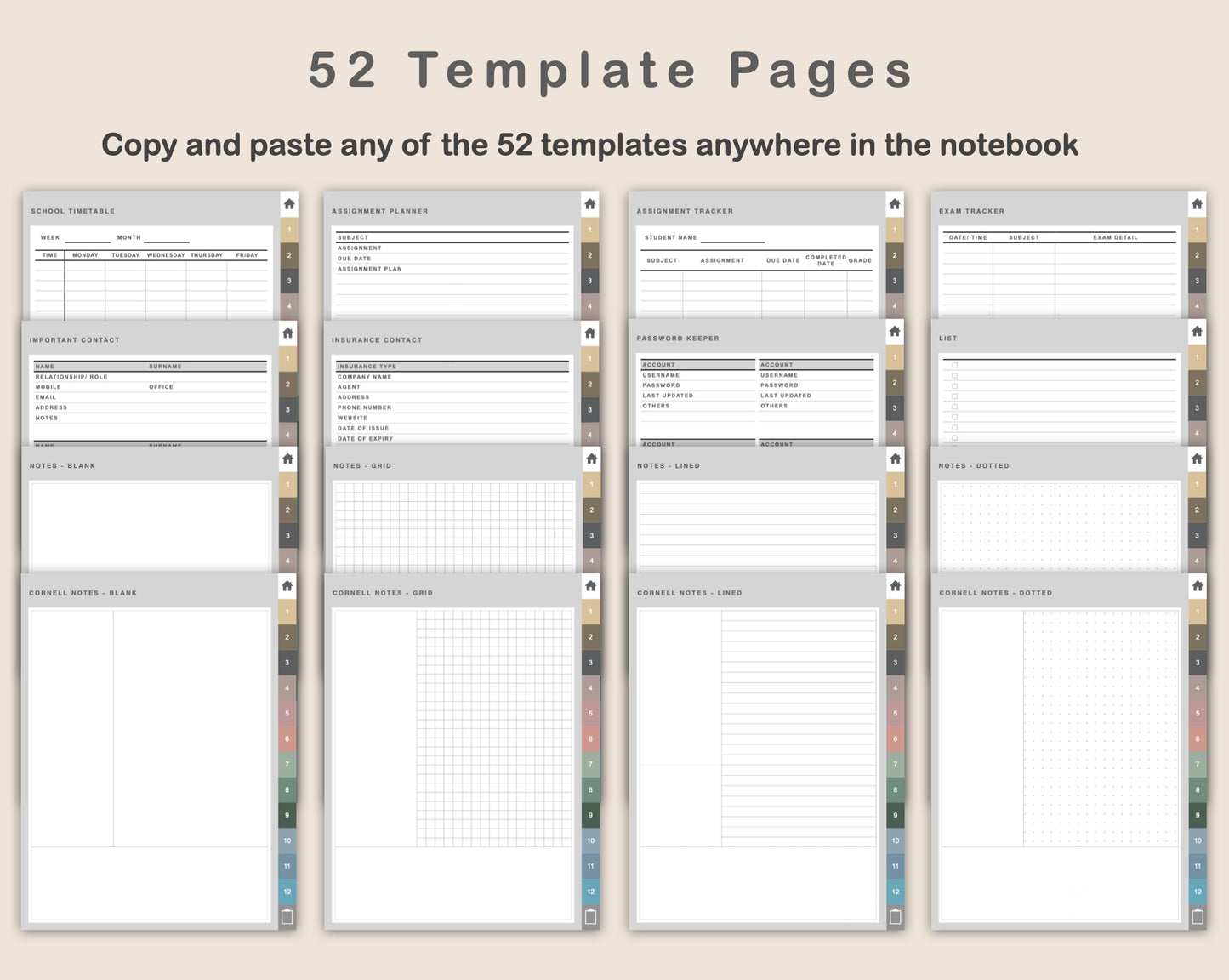 Digital Mom Planner - Muted