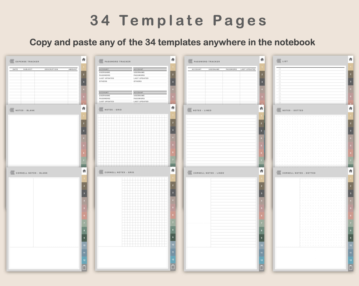 Digital Homeschool Planner - Muted