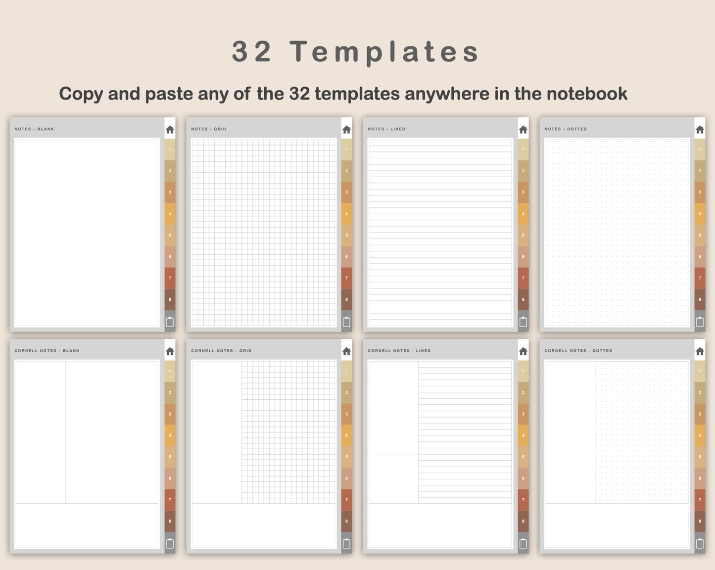 Digital Cross Stitch Planner - Warm
