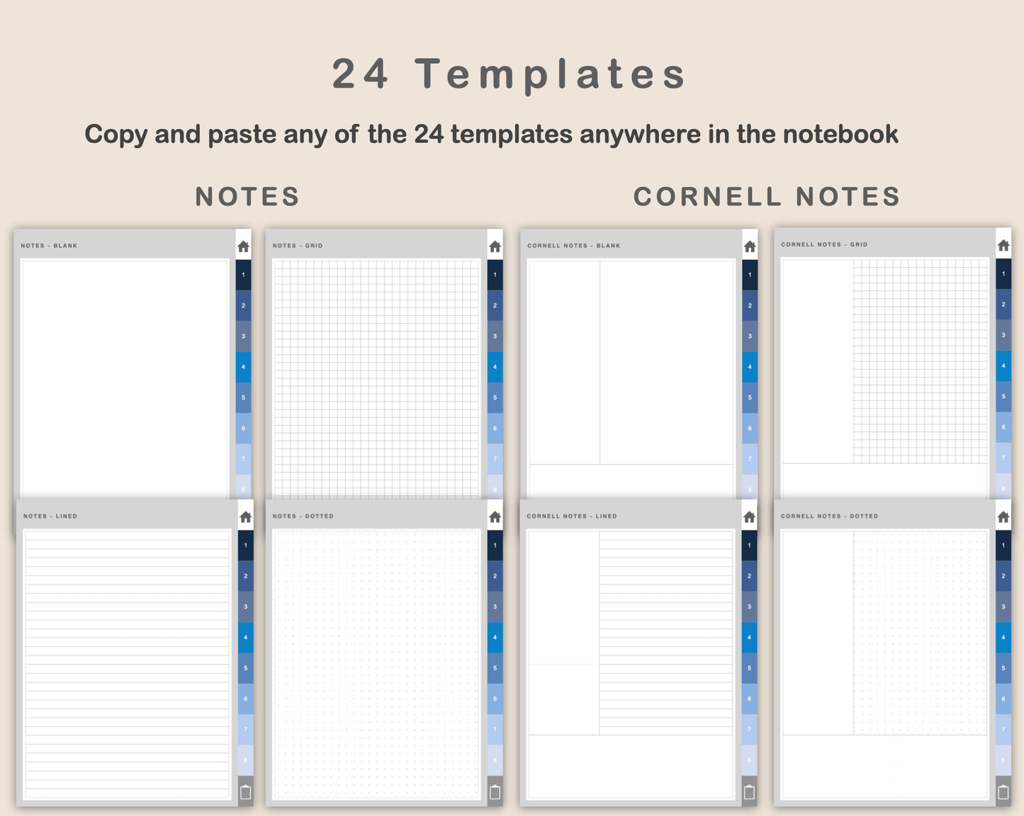Digital Vocabulary Notebook - Classic Blue