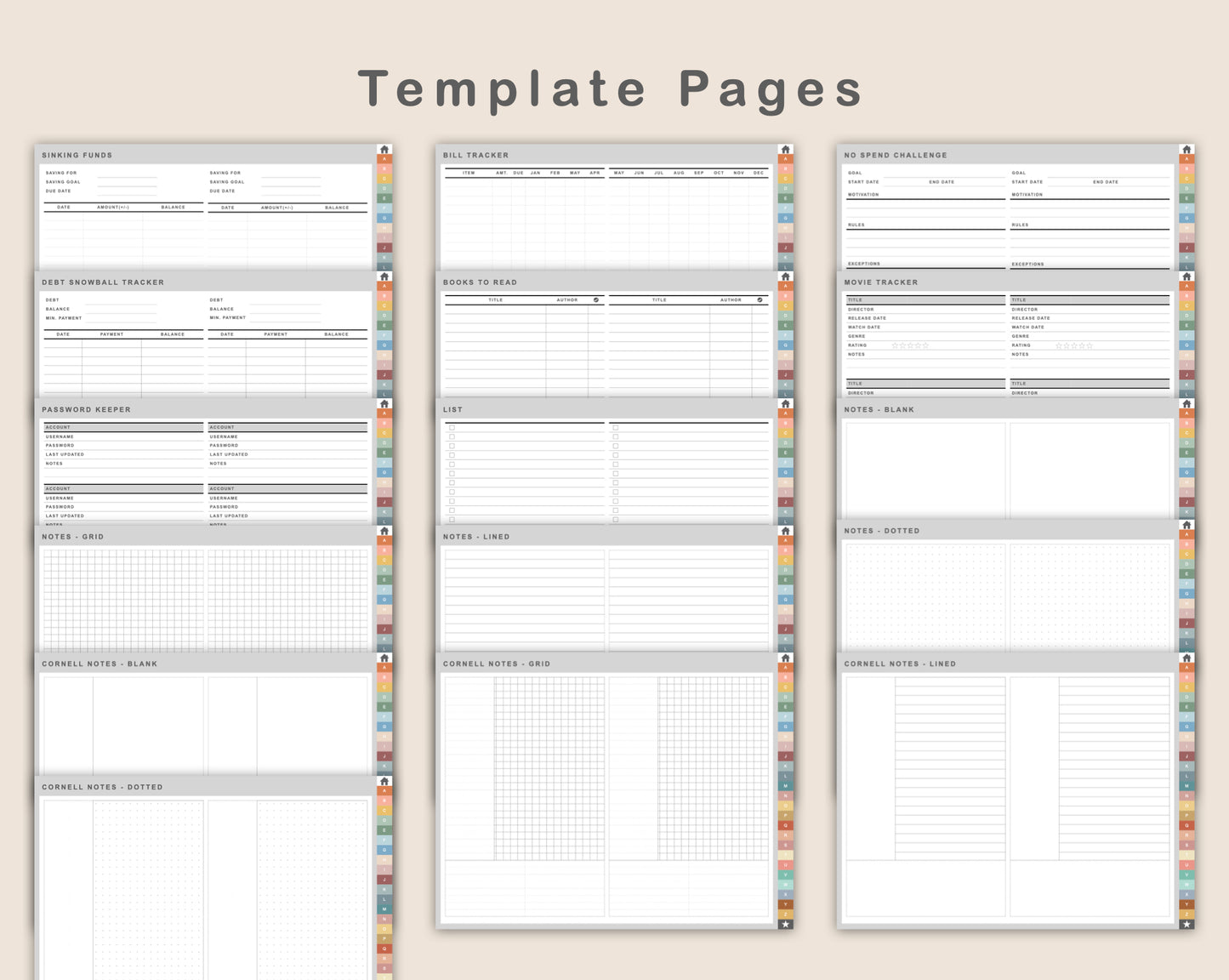DIY Digital Planner - Landscape - Boho