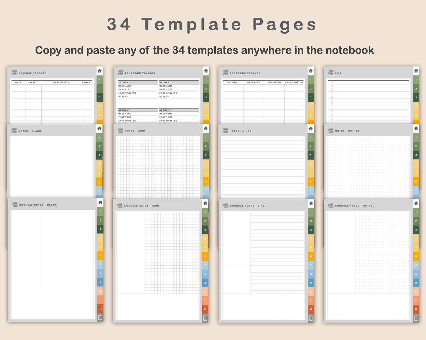 Digital Homeschool Planner - Bright