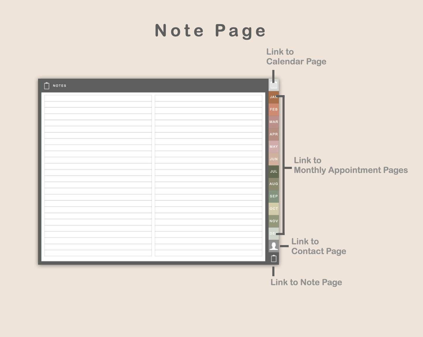 Digital Appointment Planner - Neutral