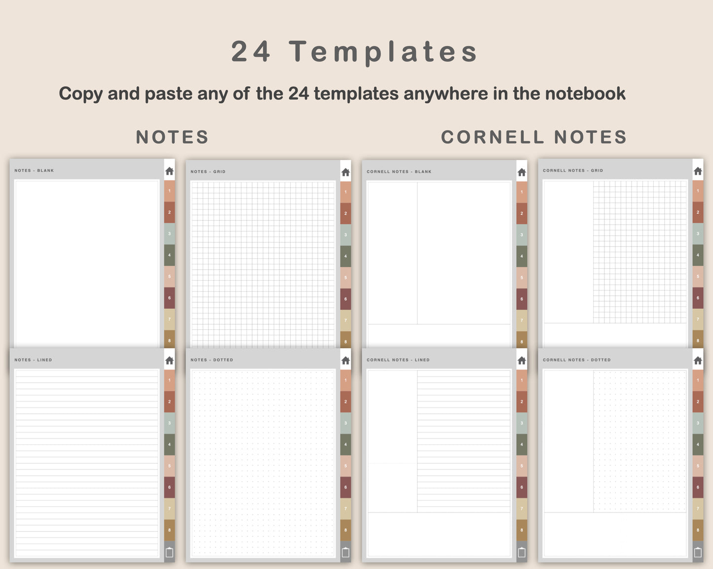 Digital Vocabulary Notebook - Earthy