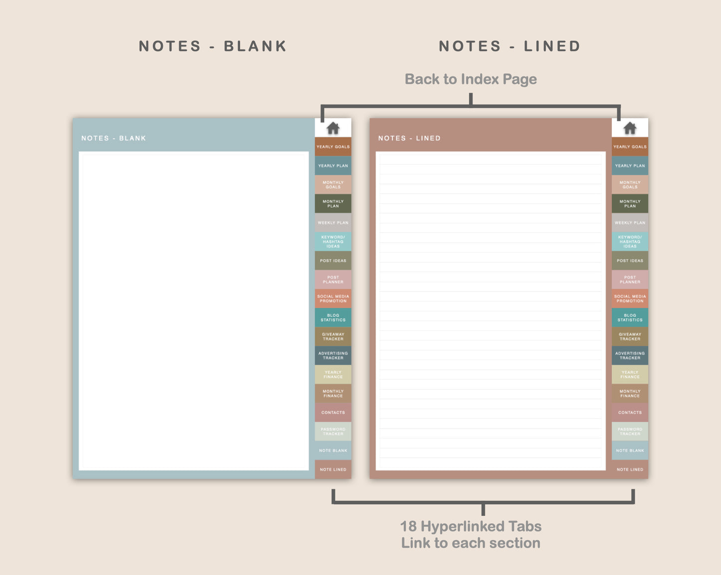 Digital Blog Planner - Neutral