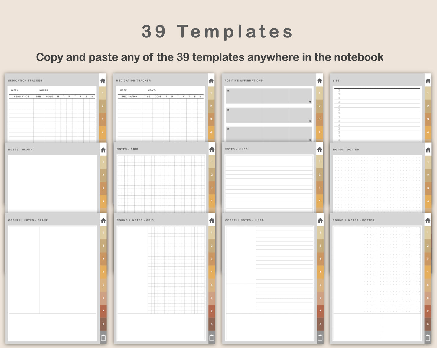 Digital Self Care Planner - Warm