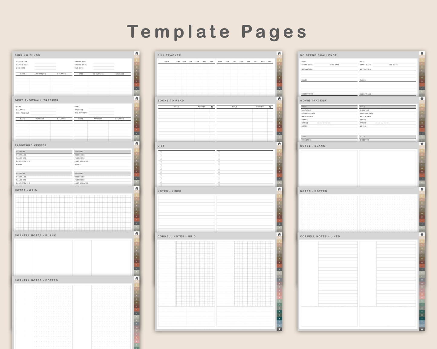 DIY Digital Planner - Landscape - Muted