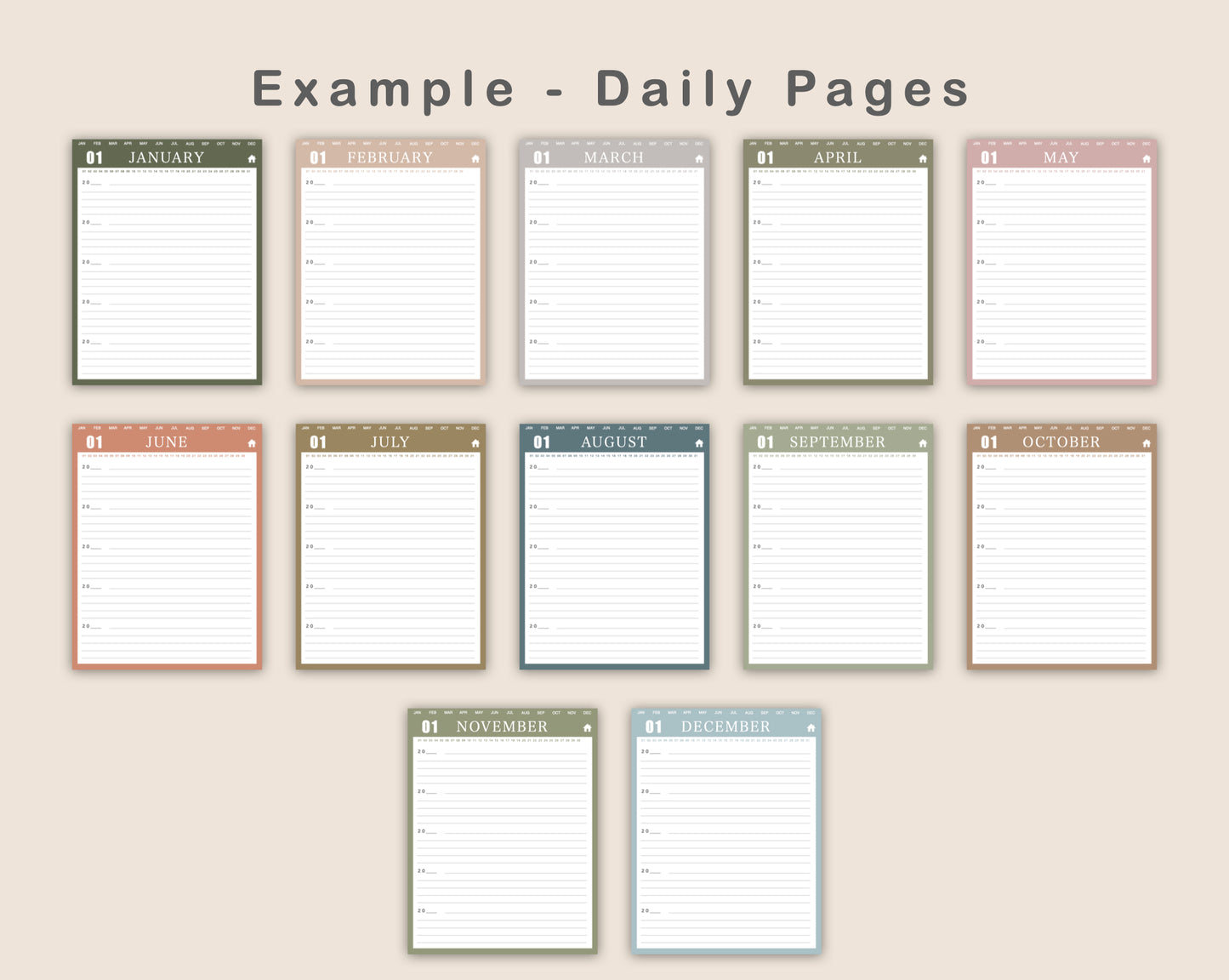 Digital 5 Year Journal - Neutral