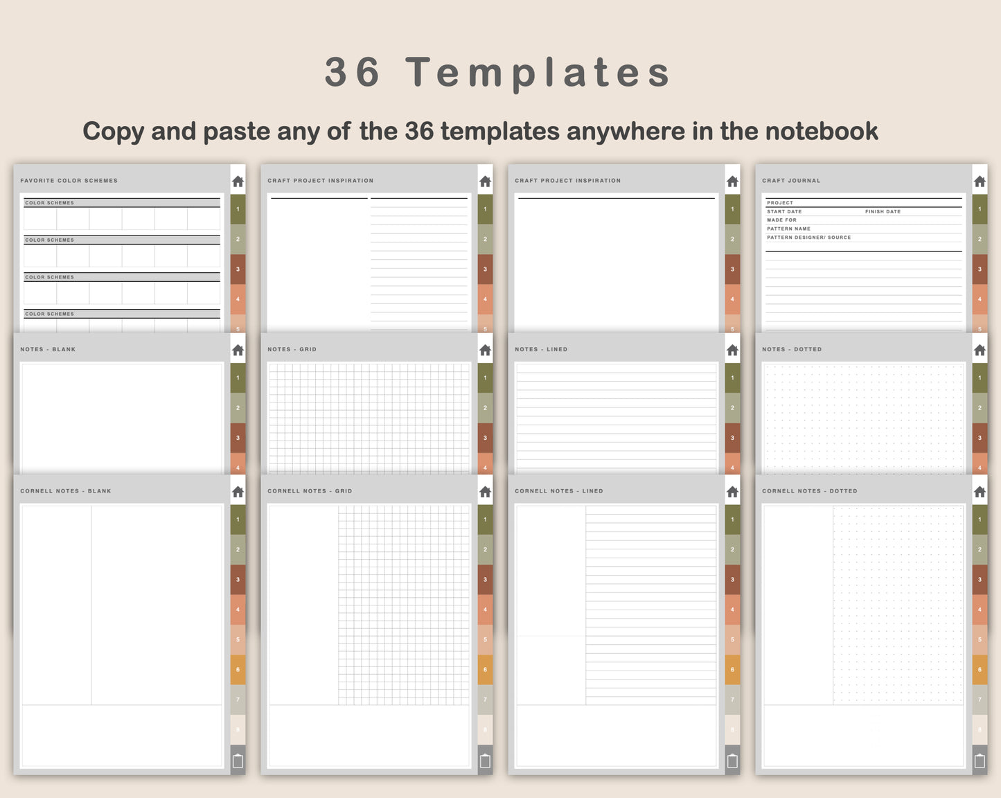 Digital Craft Planner - Boho