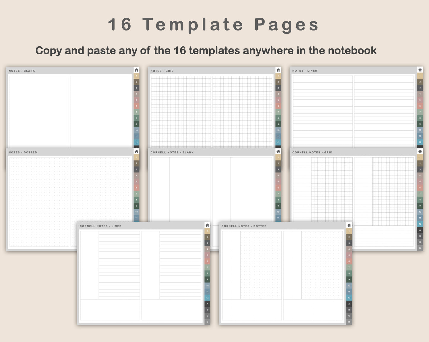 Digital Checkbook Register - Landscape - Muted