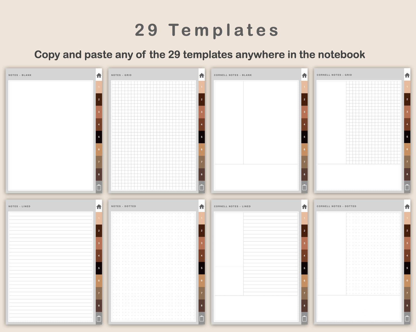 Digital Quilting Planner - Brown